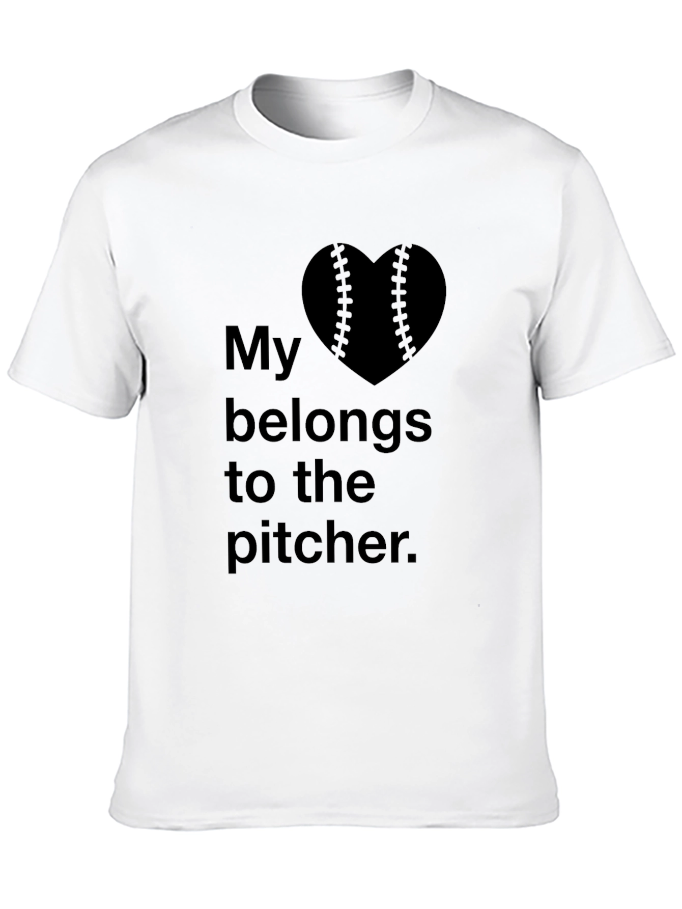 My Heart Belongs to the Pitcher T-Shirt