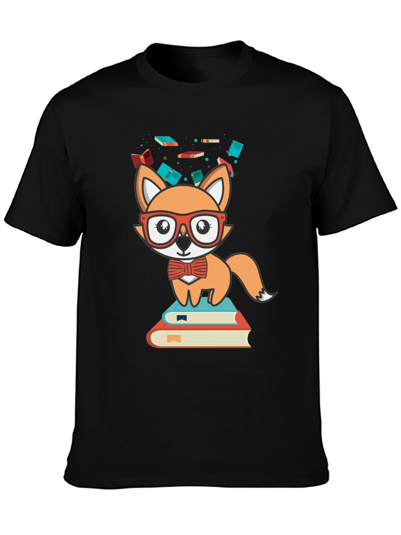 Fox Reader Graphic Tee - Cute Bookworm Shirt