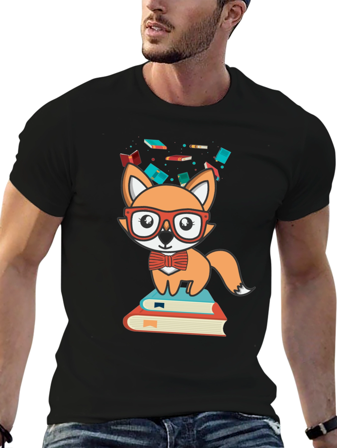 Fox Reader Graphic Tee - Cute Bookworm Shirt