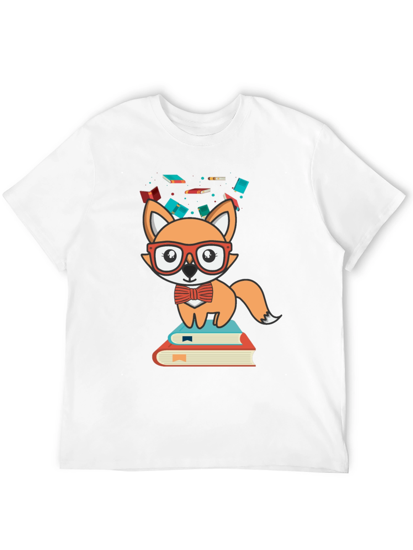 Fox Reader Graphic Tee - Cute Bookworm Shirt
