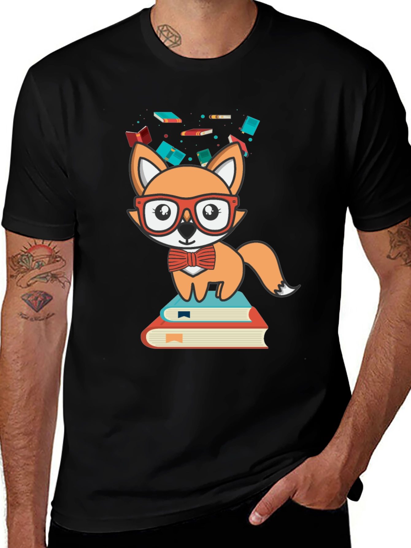 Fox Reader Graphic Tee - Cute Bookworm Shirt
