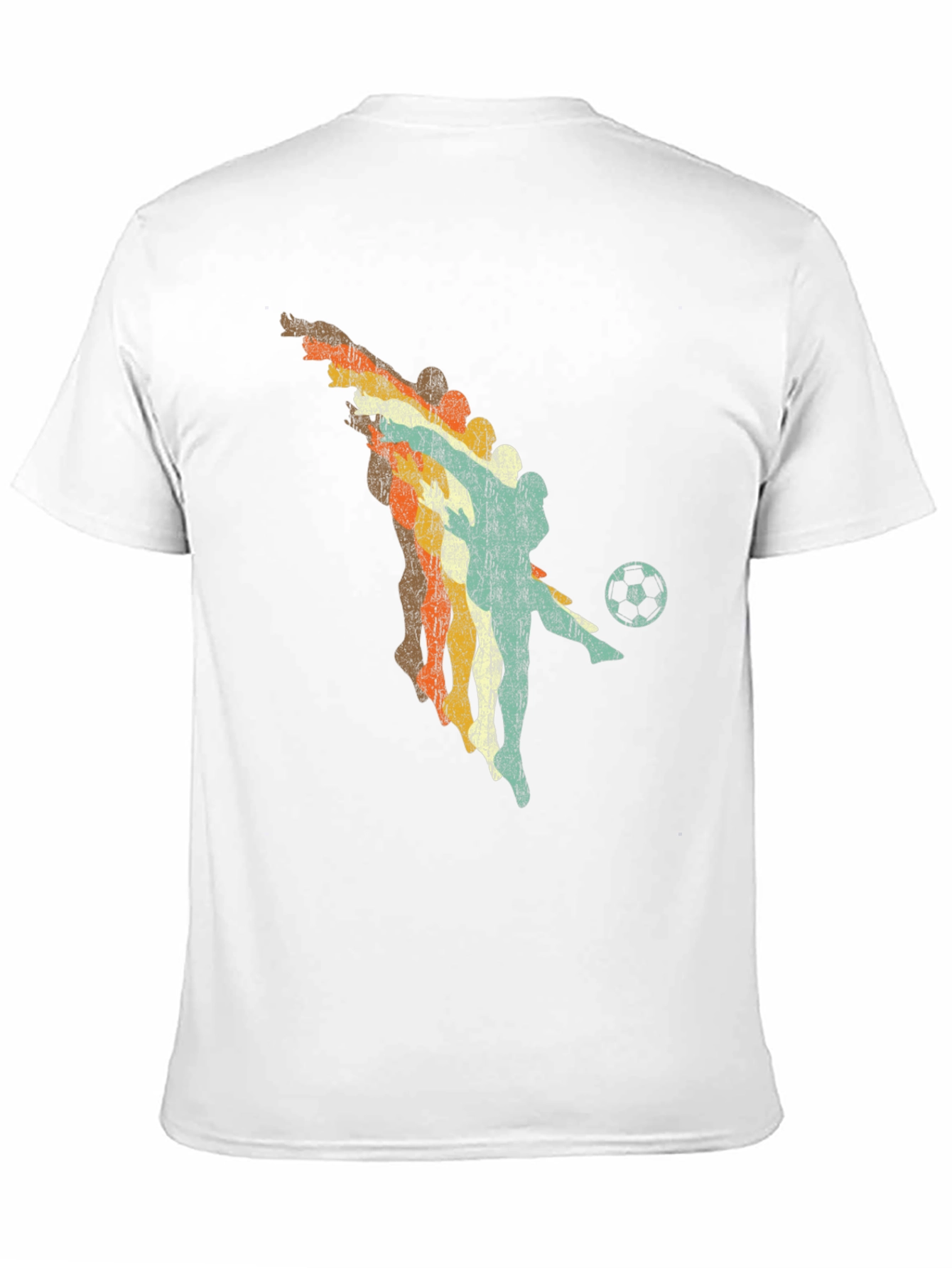 Retro Soccer Player Black T-Shirt