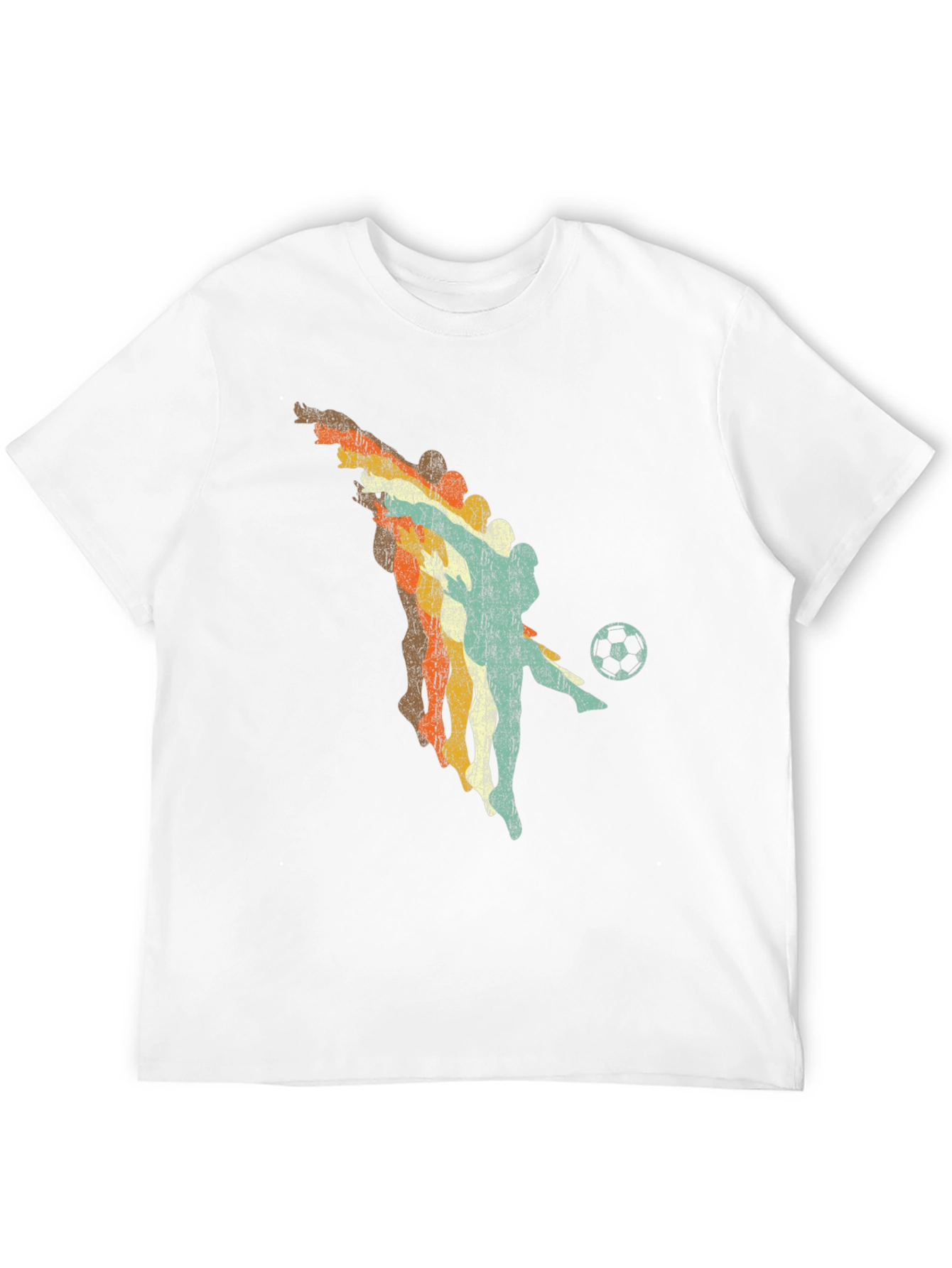 Retro Soccer Player Black T-Shirt