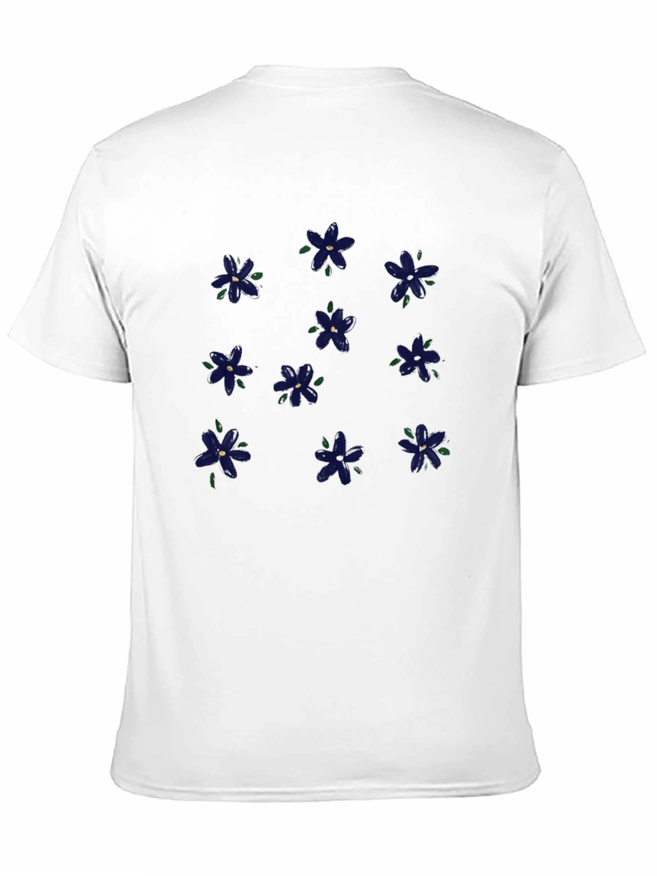Floral Print Black T-Shirt for Men