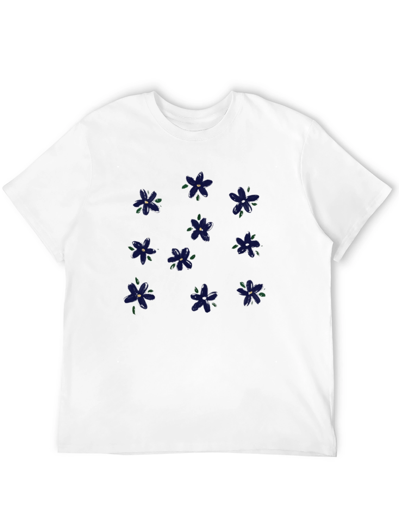 Floral Print Black T-Shirt for Men