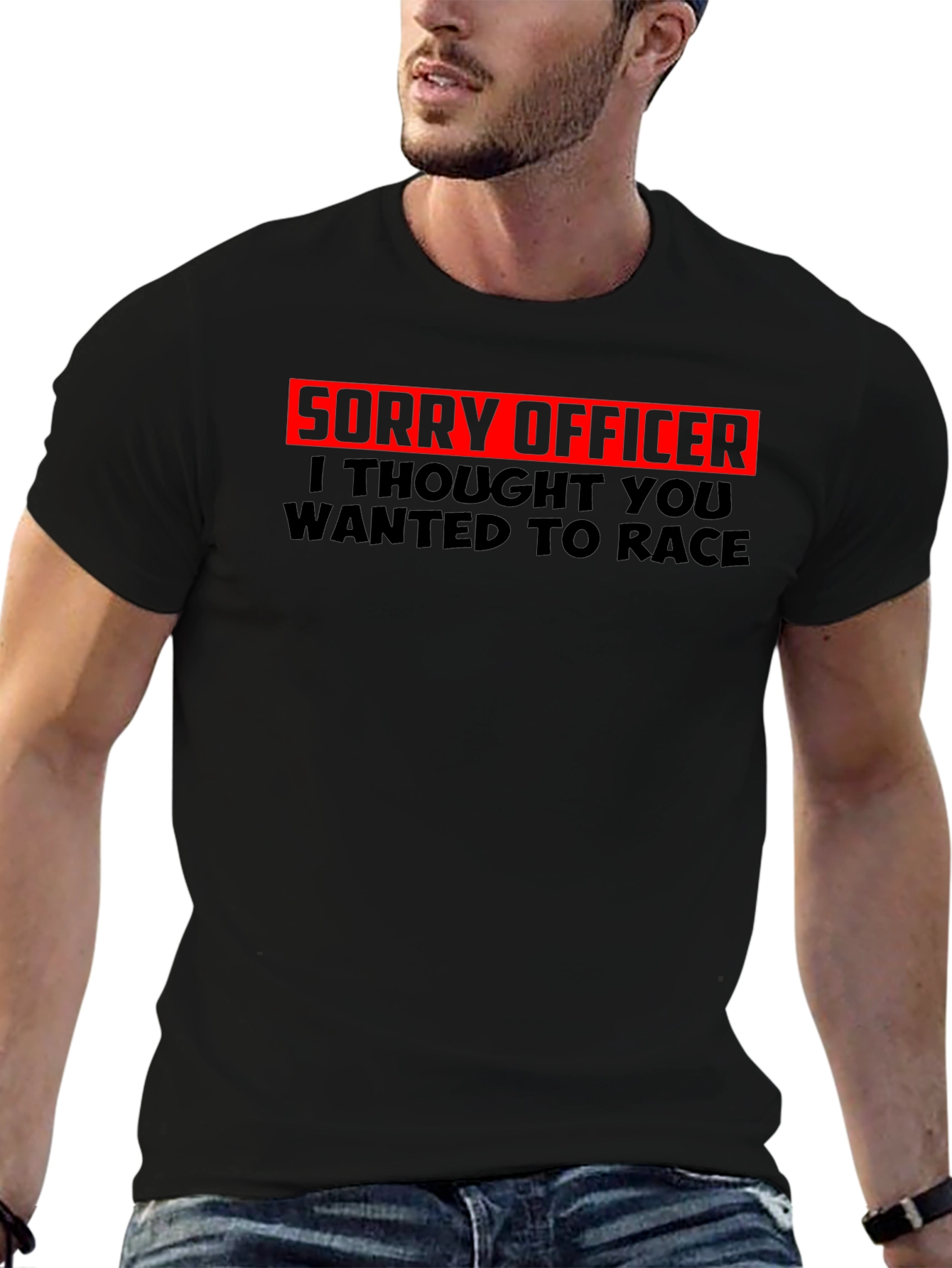 Sorry Officer Funny Graphic T-Shirt