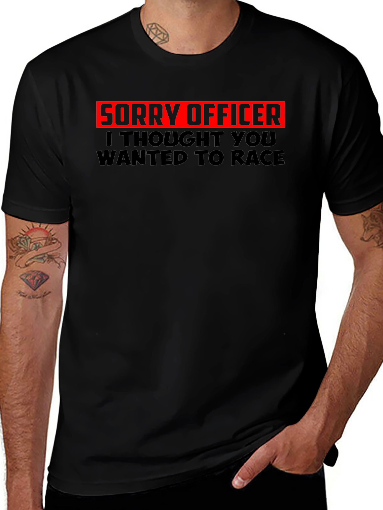 Sorry Officer Funny Graphic T-Shirt