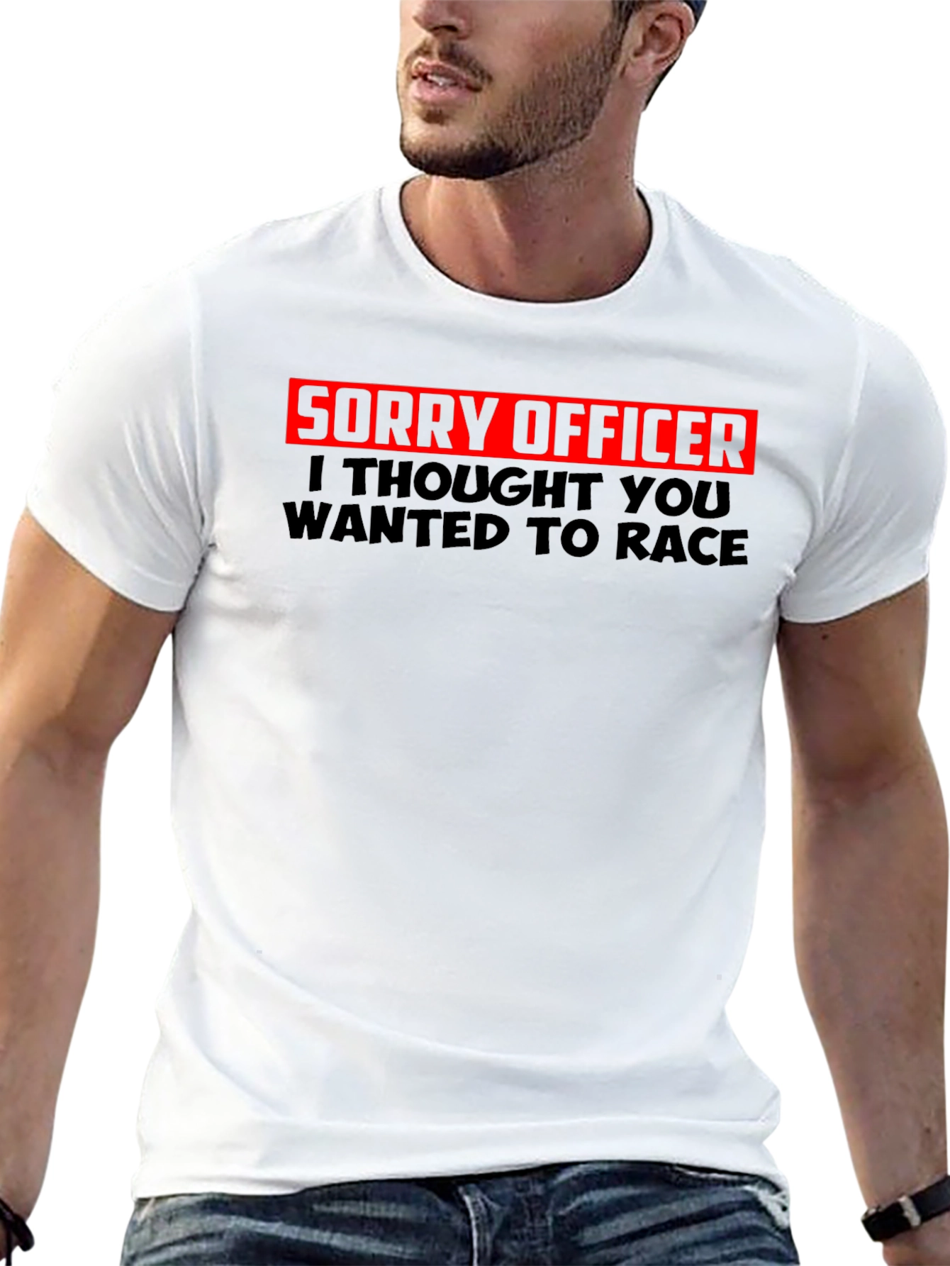 Sorry Officer Funny Graphic T-Shirt