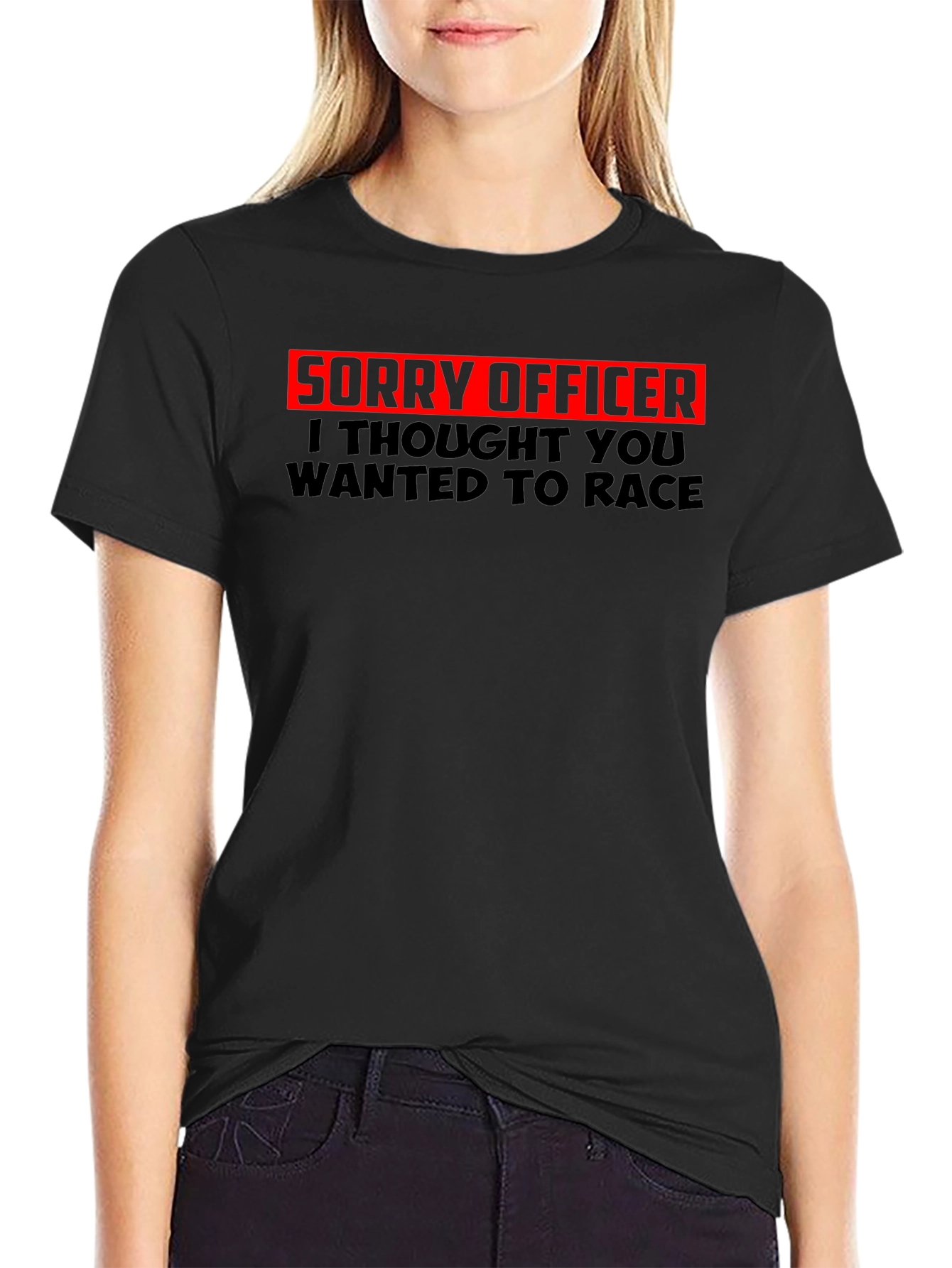 Sorry Officer Funny Graphic T-Shirt