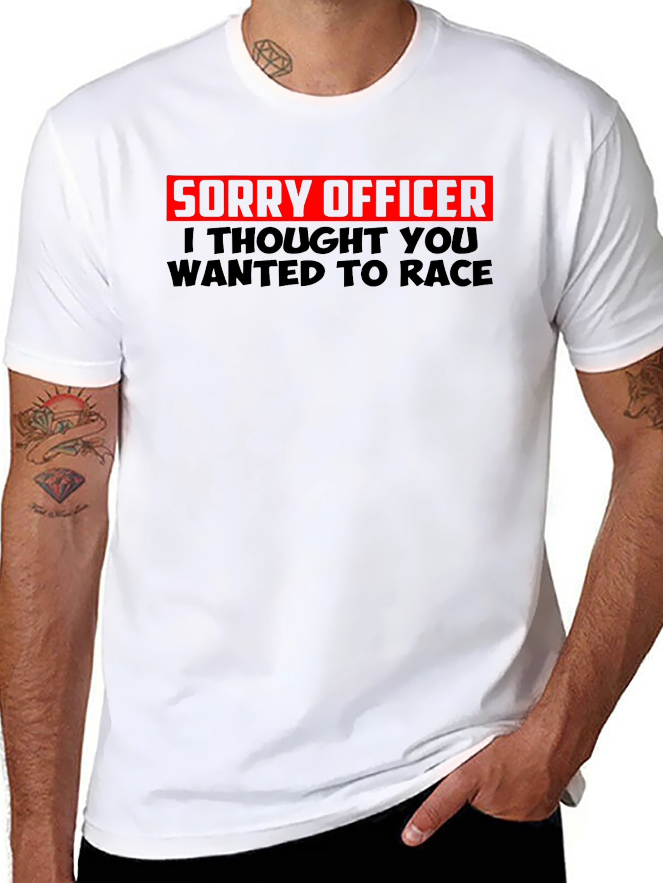 Sorry Officer Funny Graphic T-Shirt