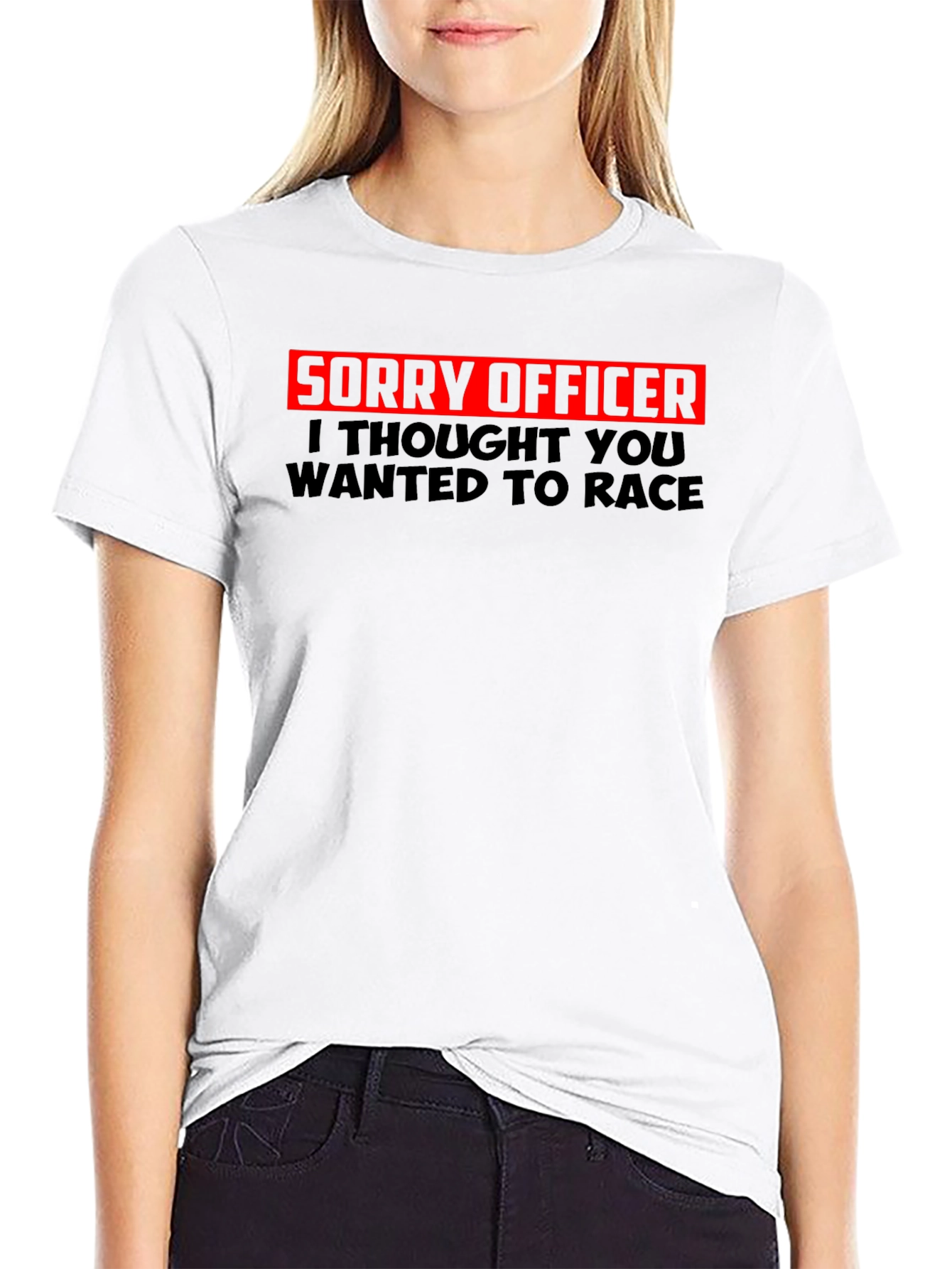 Sorry Officer Funny Graphic T-Shirt
