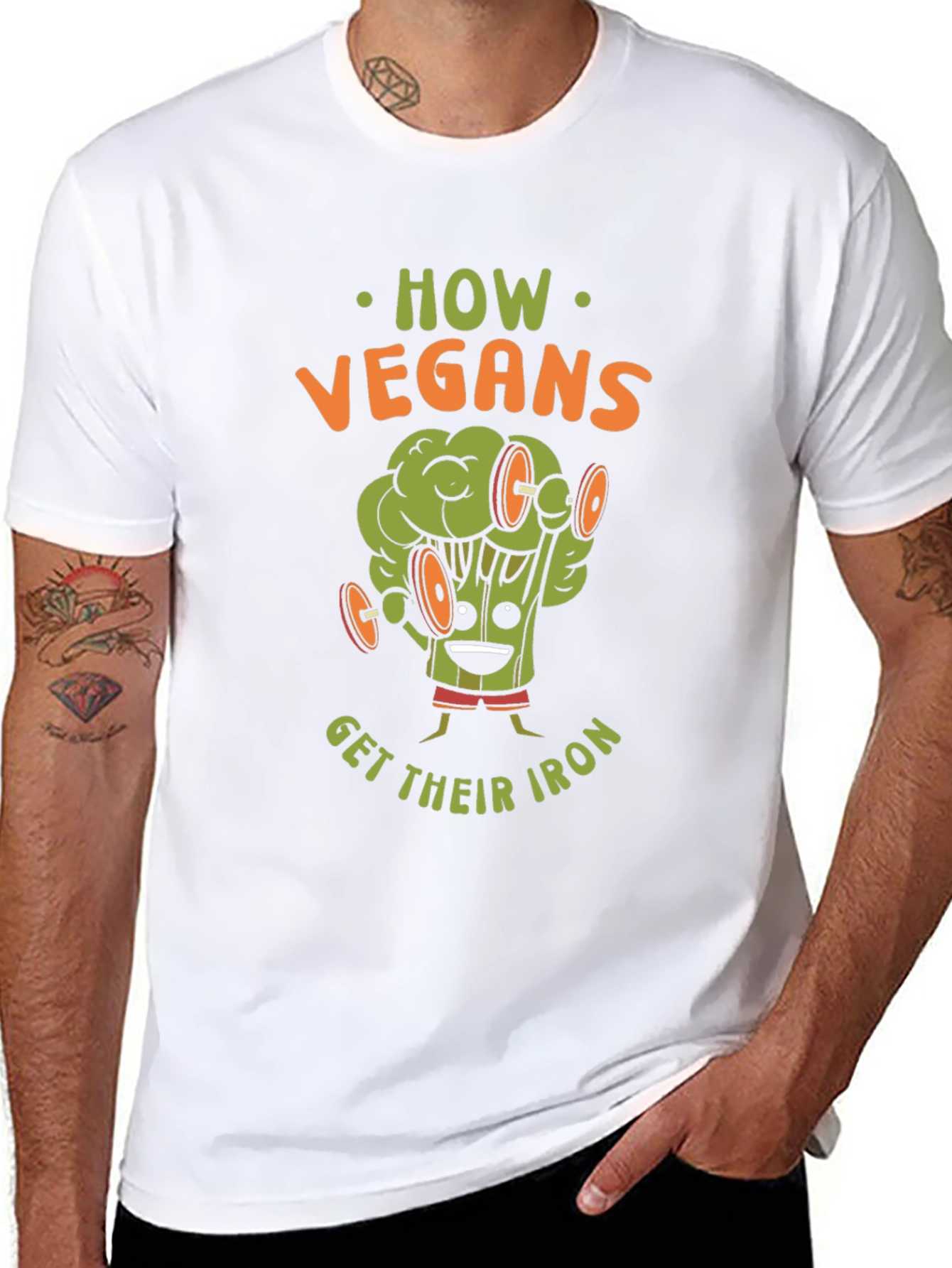 Vegan Broccoli Iron T-Shirt