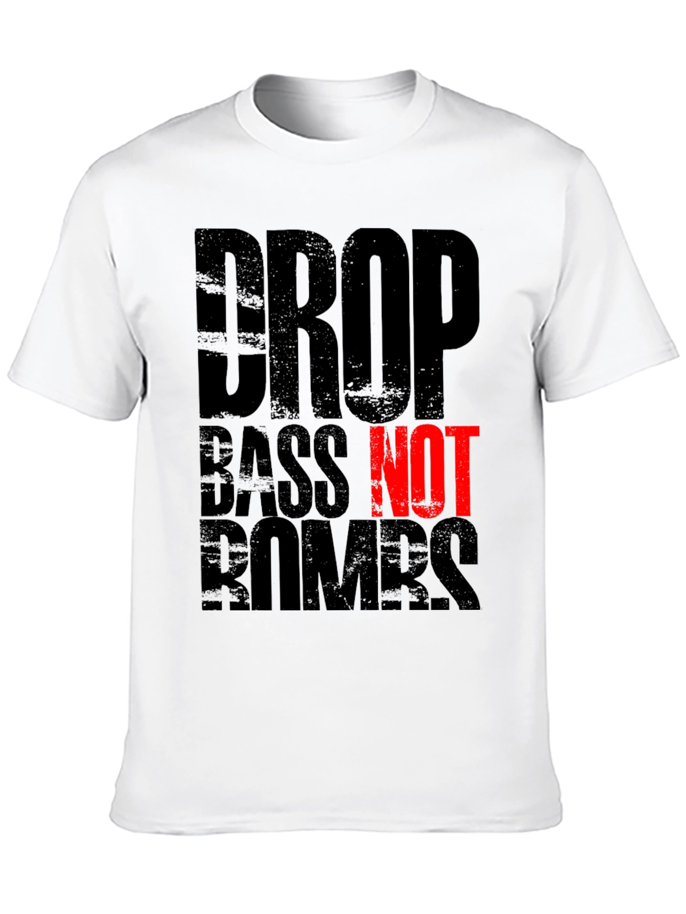 Drop Bass Not Bombs Graphic Tee - Black