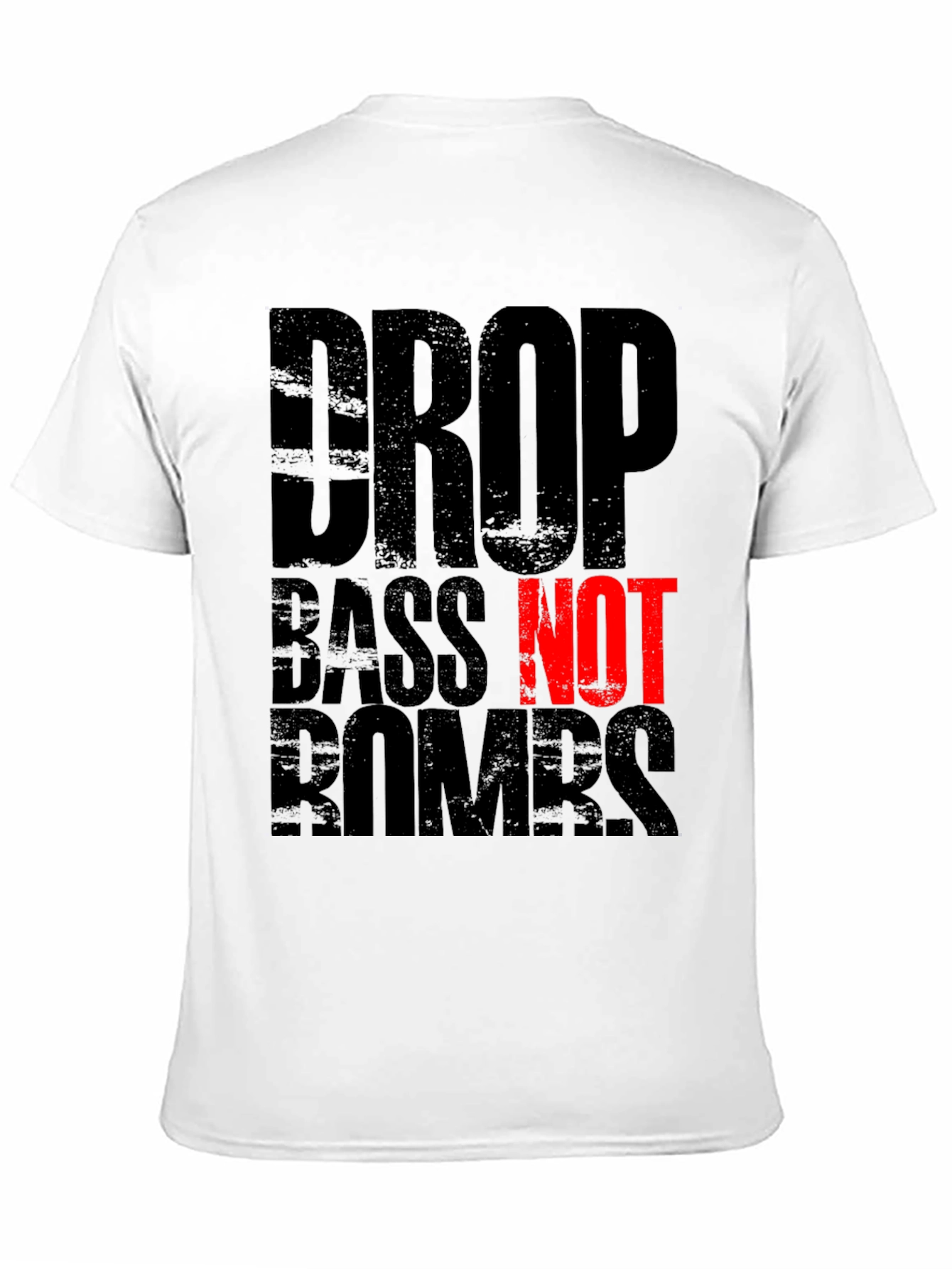 Drop Bass Not Bombs Graphic Tee - Black