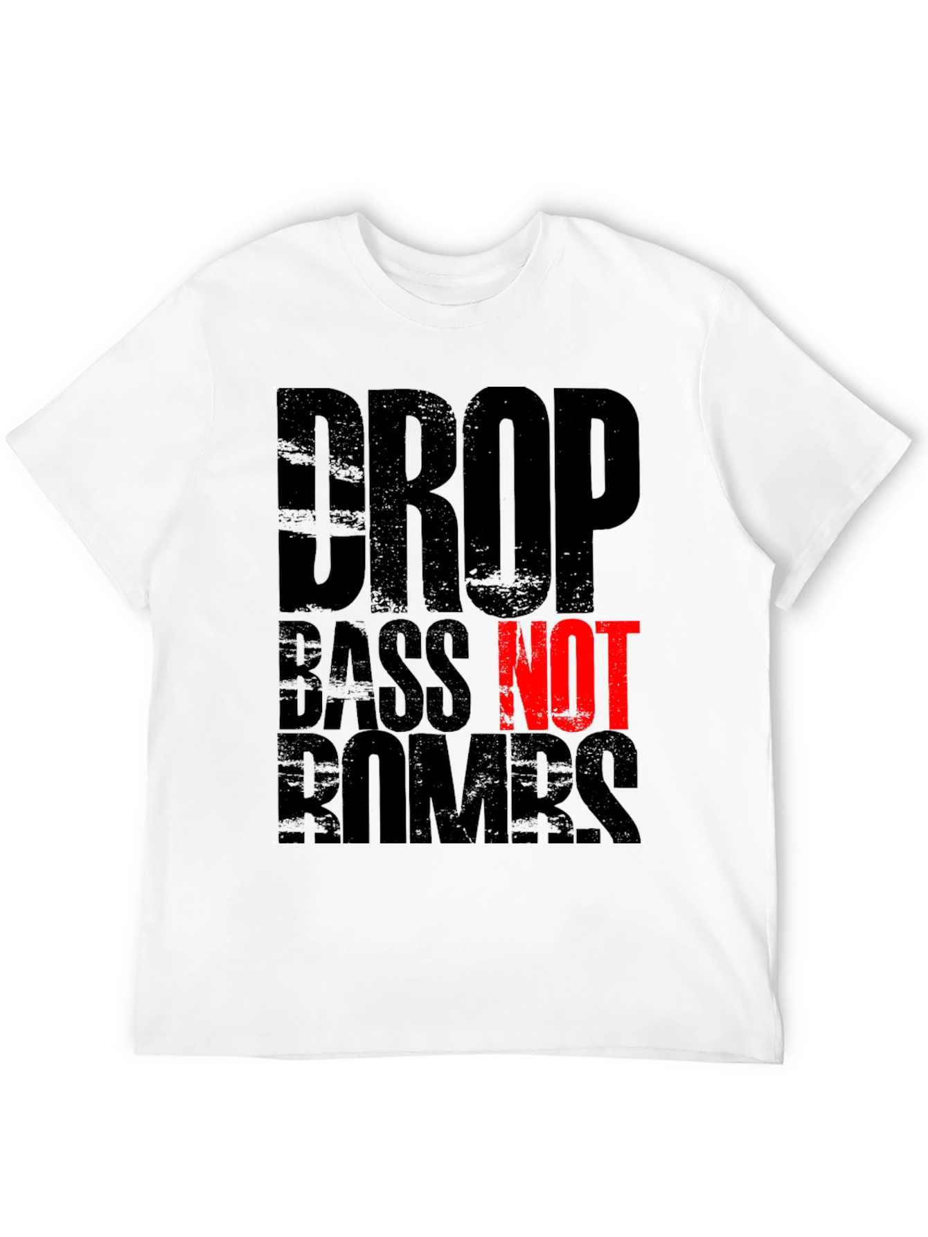 Drop Bass Not Bombs Graphic Tee - Black