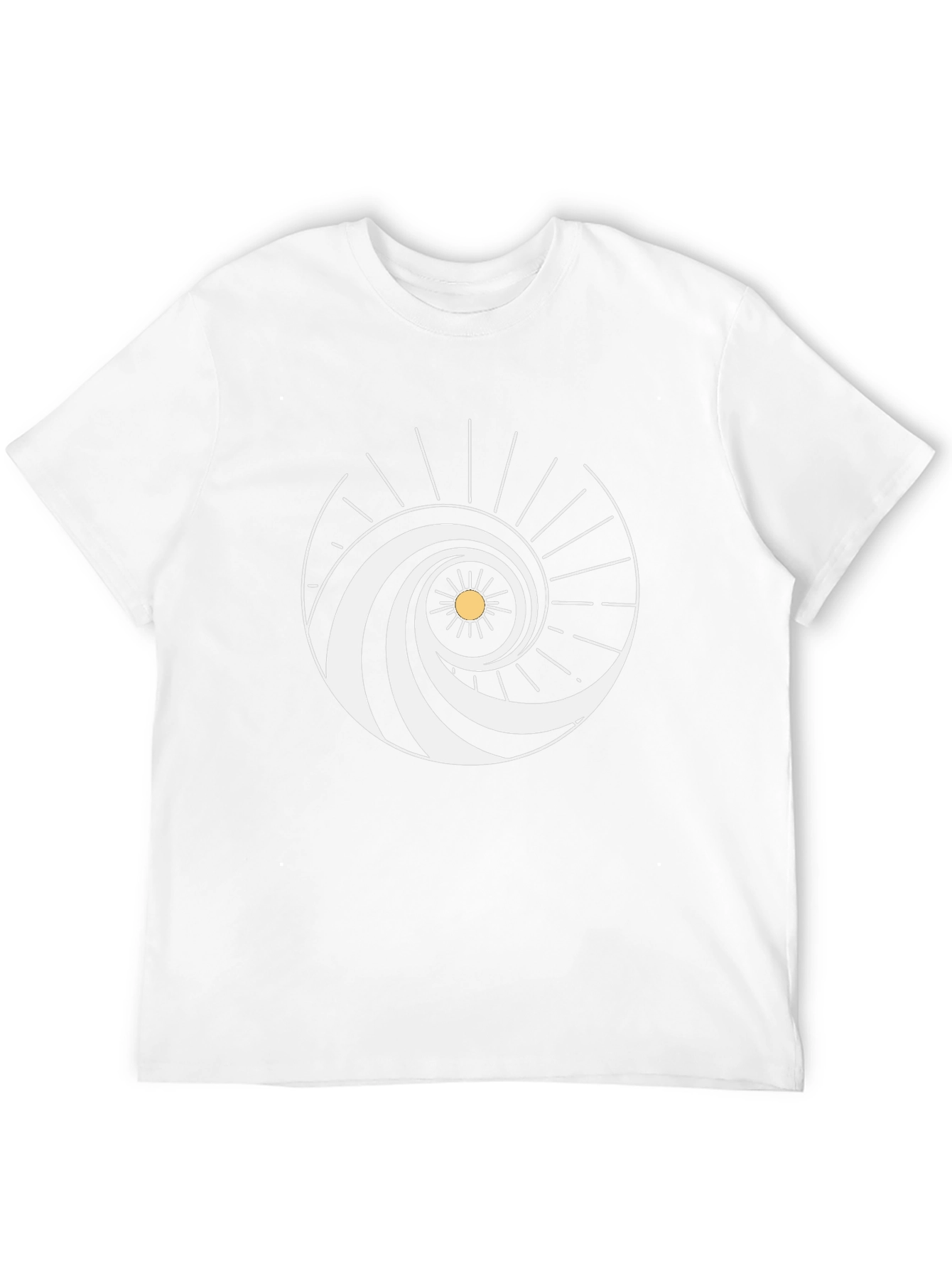 Spiral Wave Sun Graphic Tee - Black