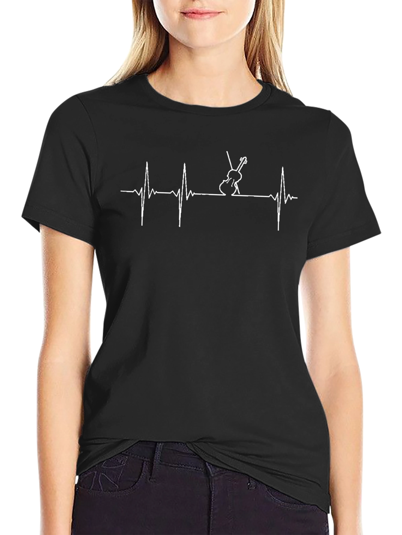 Violin Heartbeat T-Shirt - Musician Tee