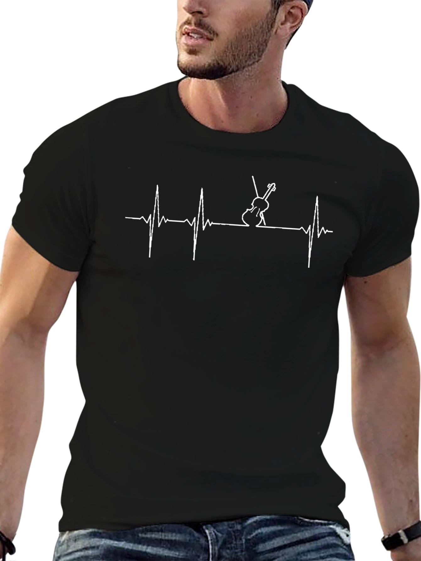 Violin Heartbeat T-Shirt - Musician Tee