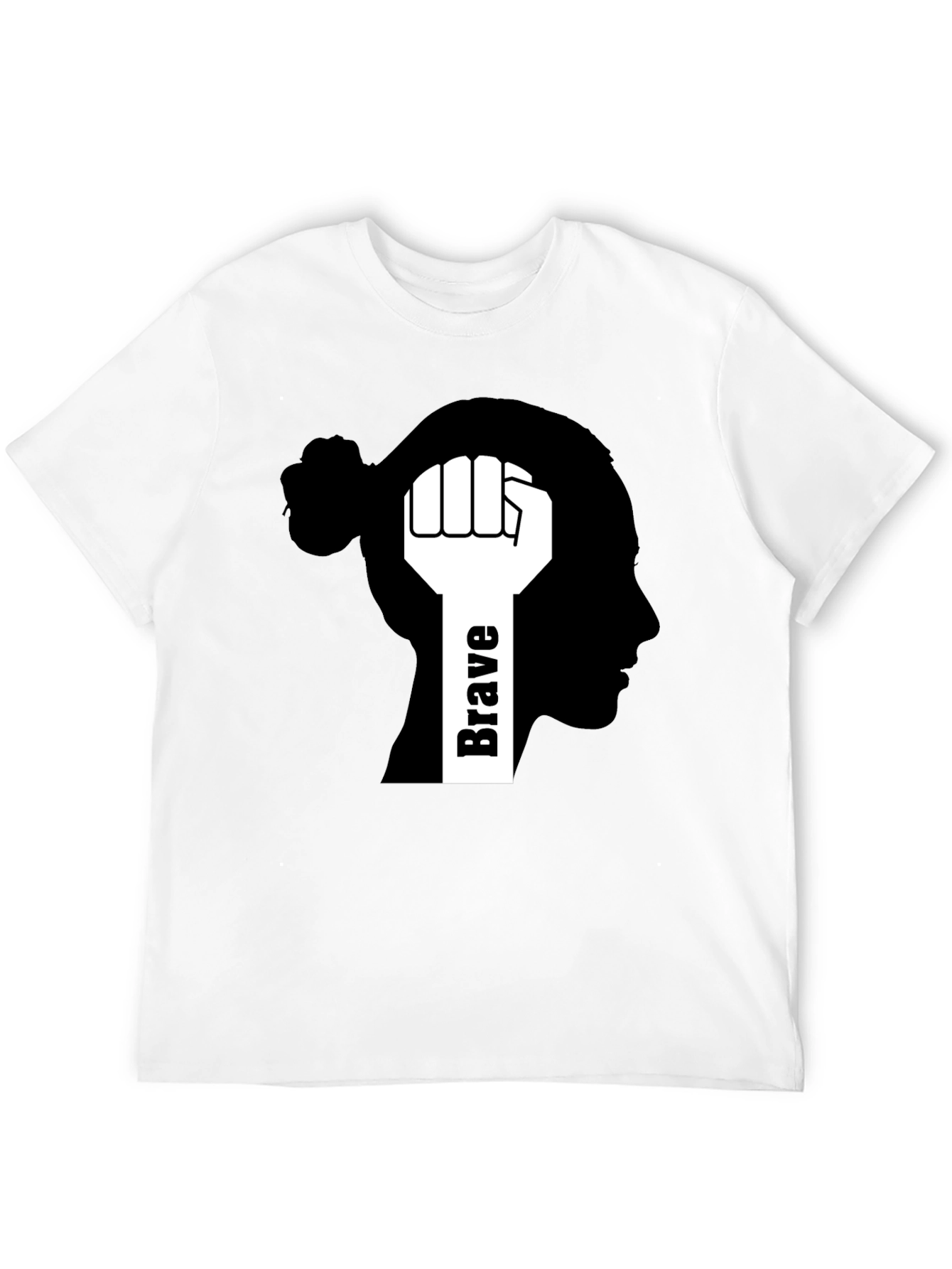 Brave Mindset Graphic Tee - Black Cotton T-Shirt