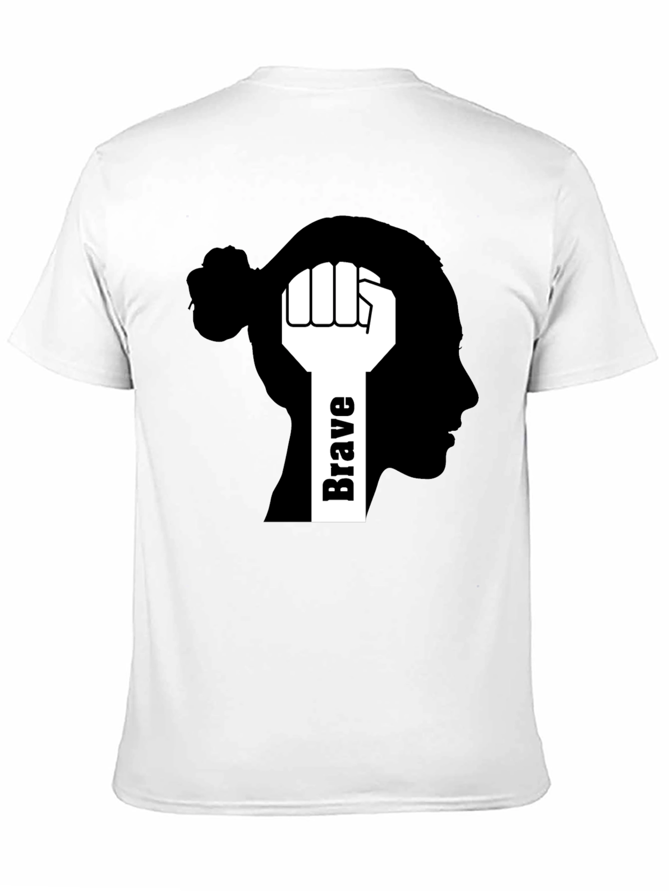 Brave Mindset Graphic Tee - Black Cotton T-Shirt