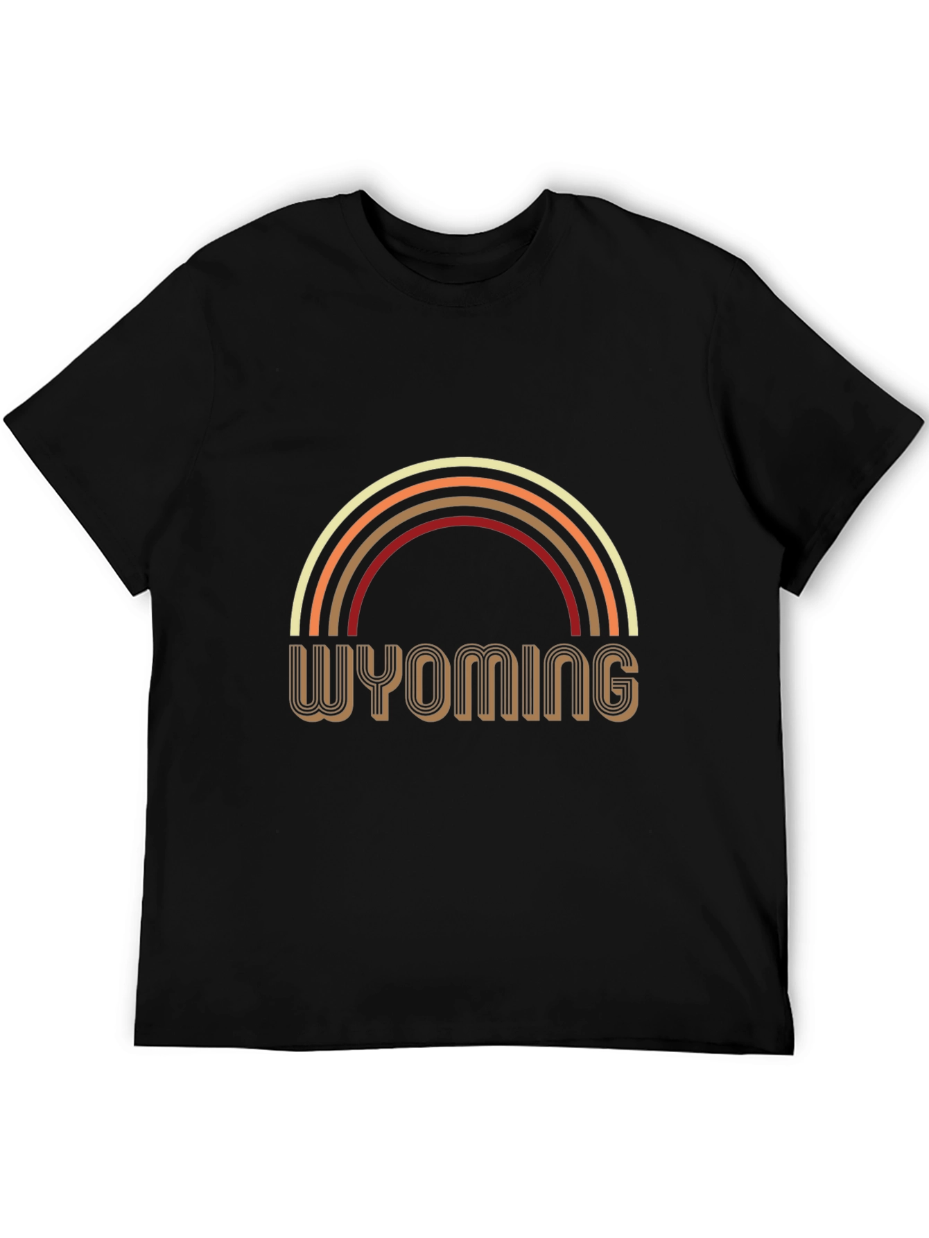 Wyoming Retro Rainbow Graphic Tee