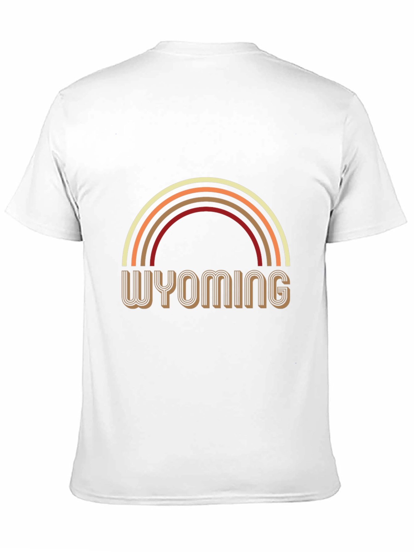 Wyoming Retro Rainbow Graphic Tee