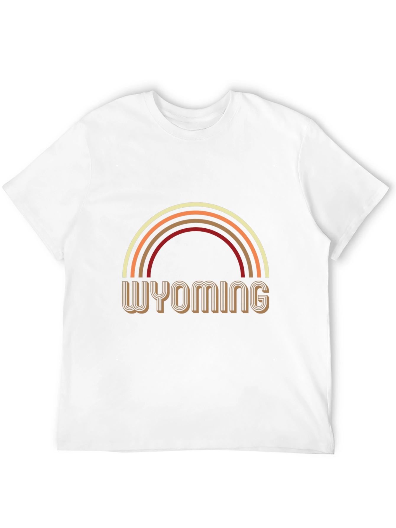 Wyoming Retro Rainbow Graphic Tee