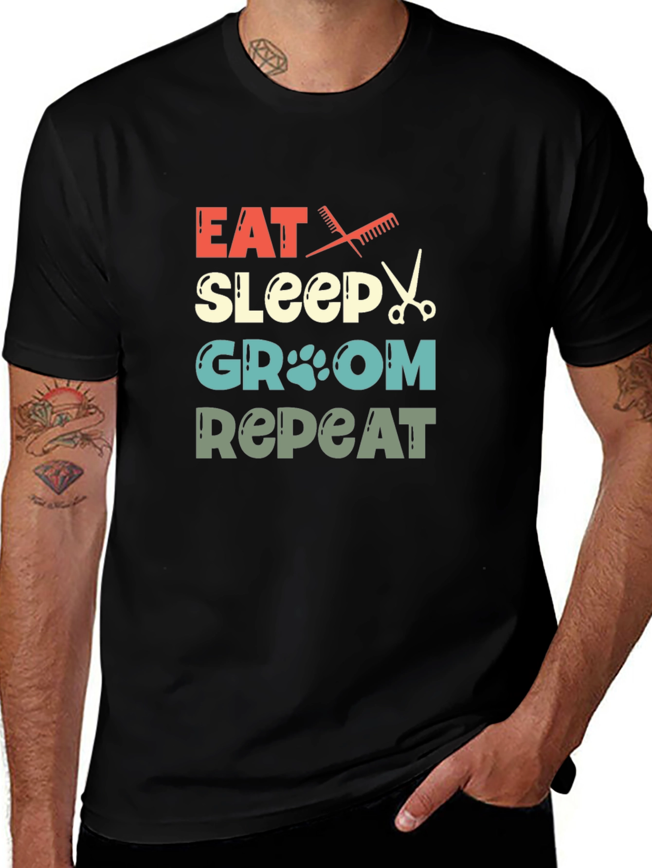 Eat Sleep Groom Repeat T-Shirt