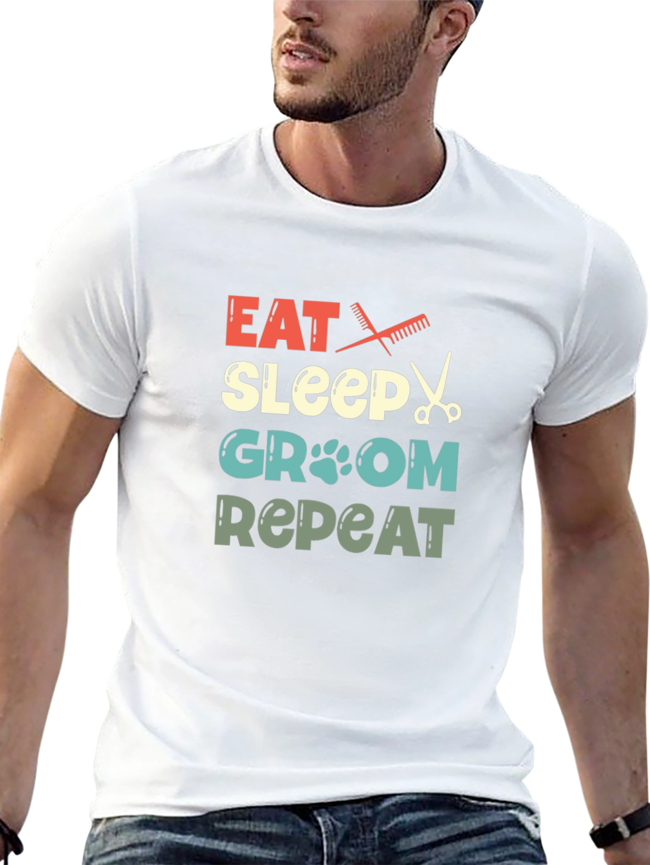 Eat Sleep Groom Repeat T-Shirt