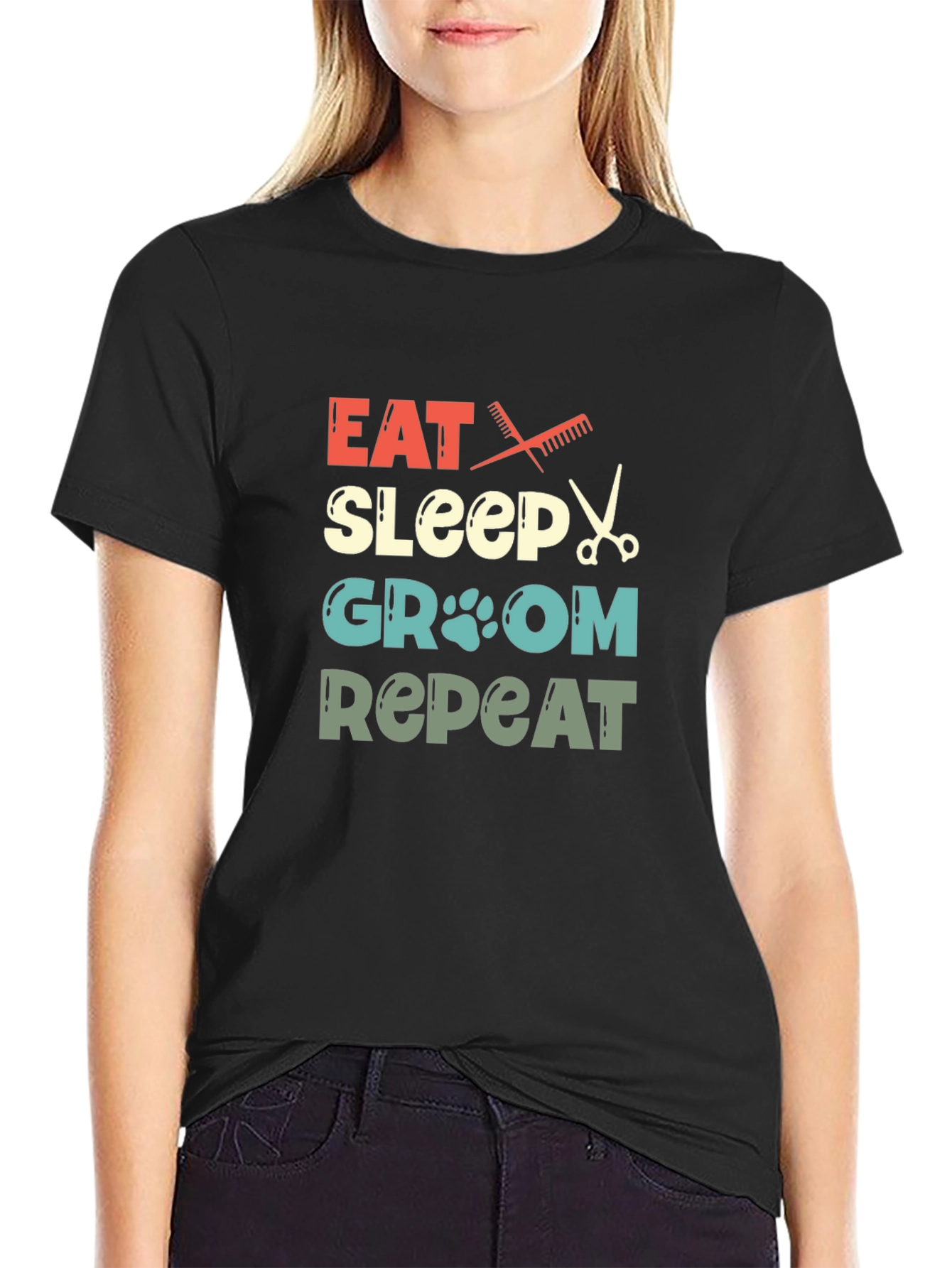 Eat Sleep Groom Repeat T-Shirt