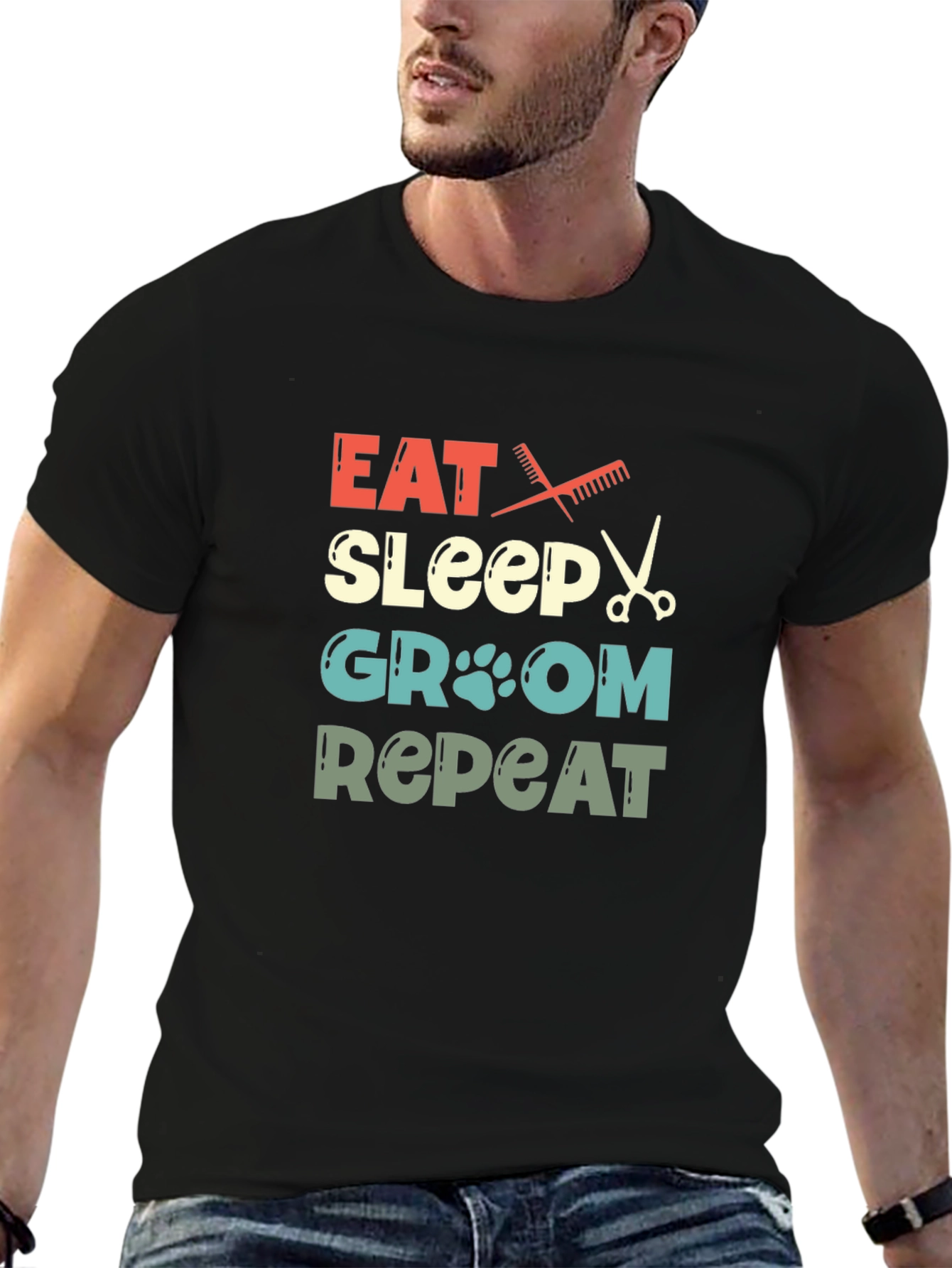 Eat Sleep Groom Repeat T-Shirt