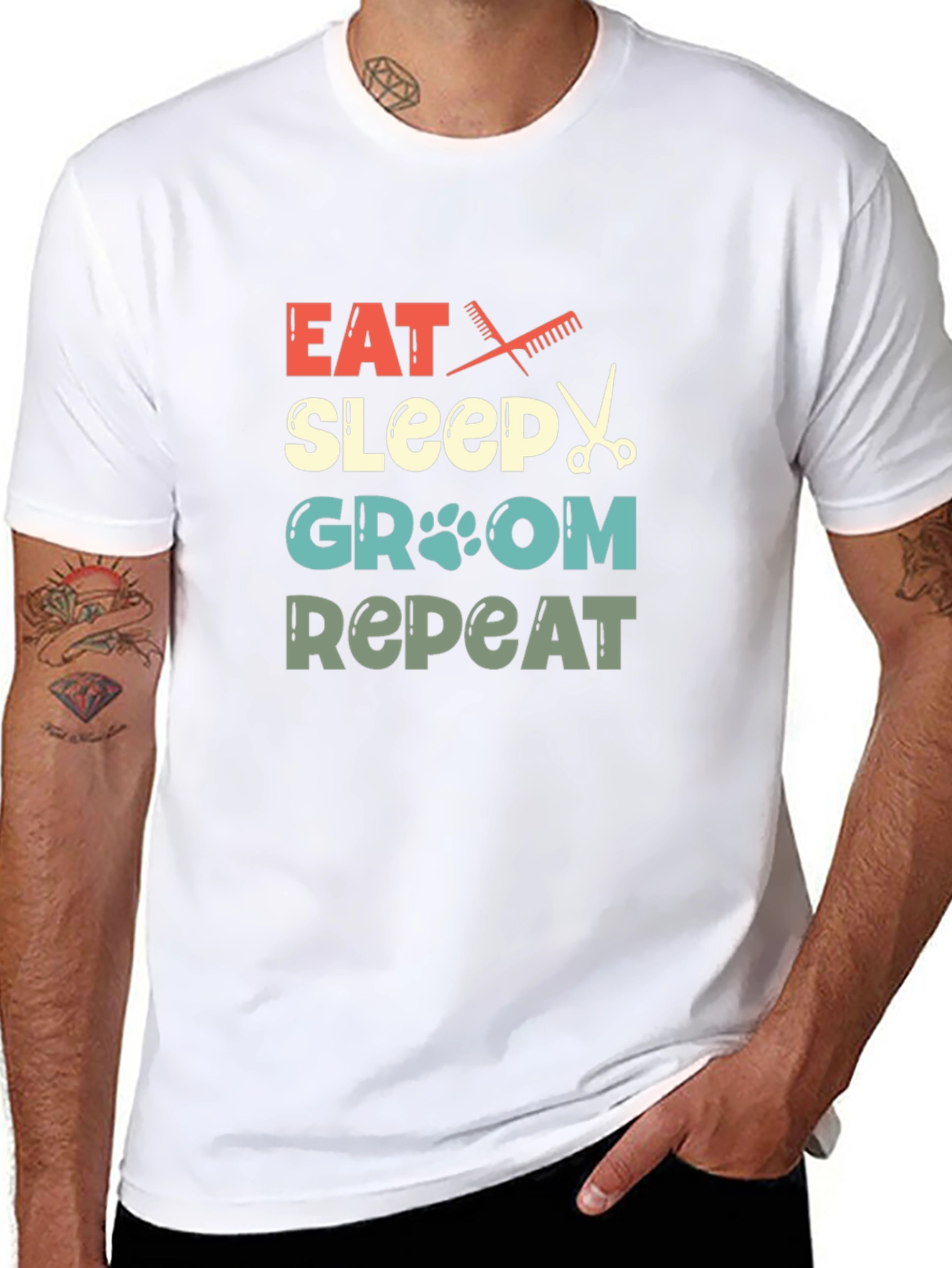 Eat Sleep Groom Repeat T-Shirt