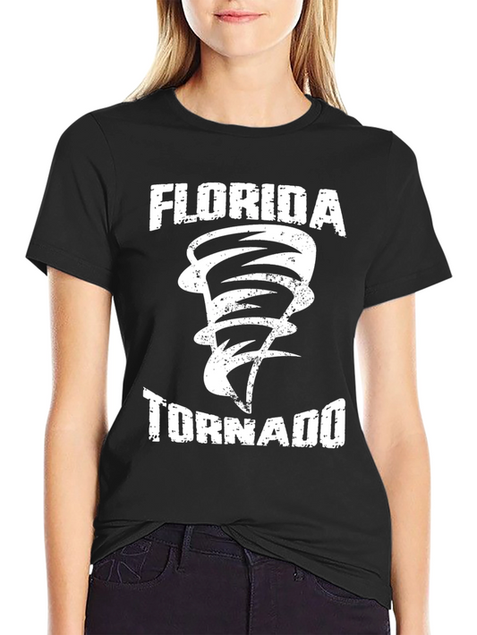 Florida Tornado Graphic Print Tee - Black