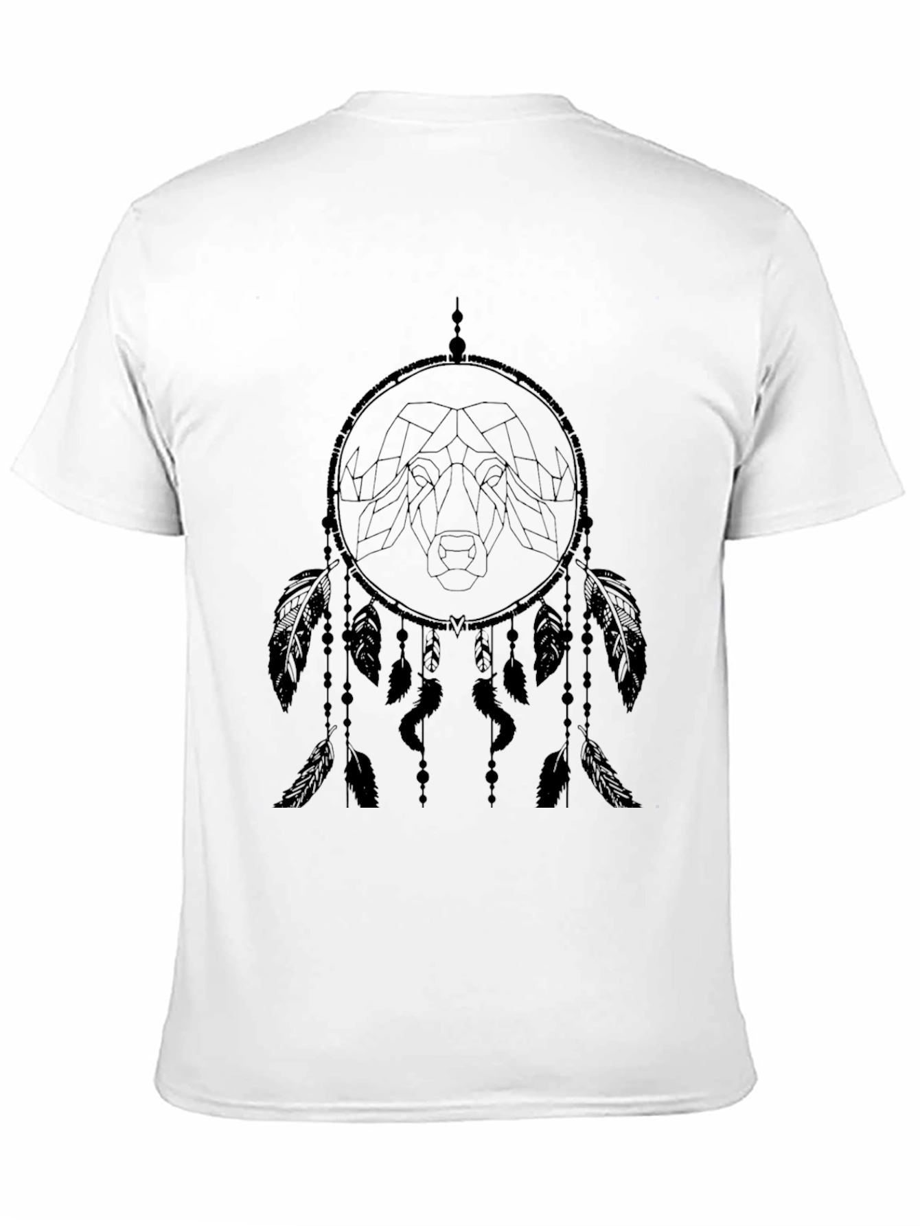 Geometric Buffalo Dreamcatcher Black T-Shirt
