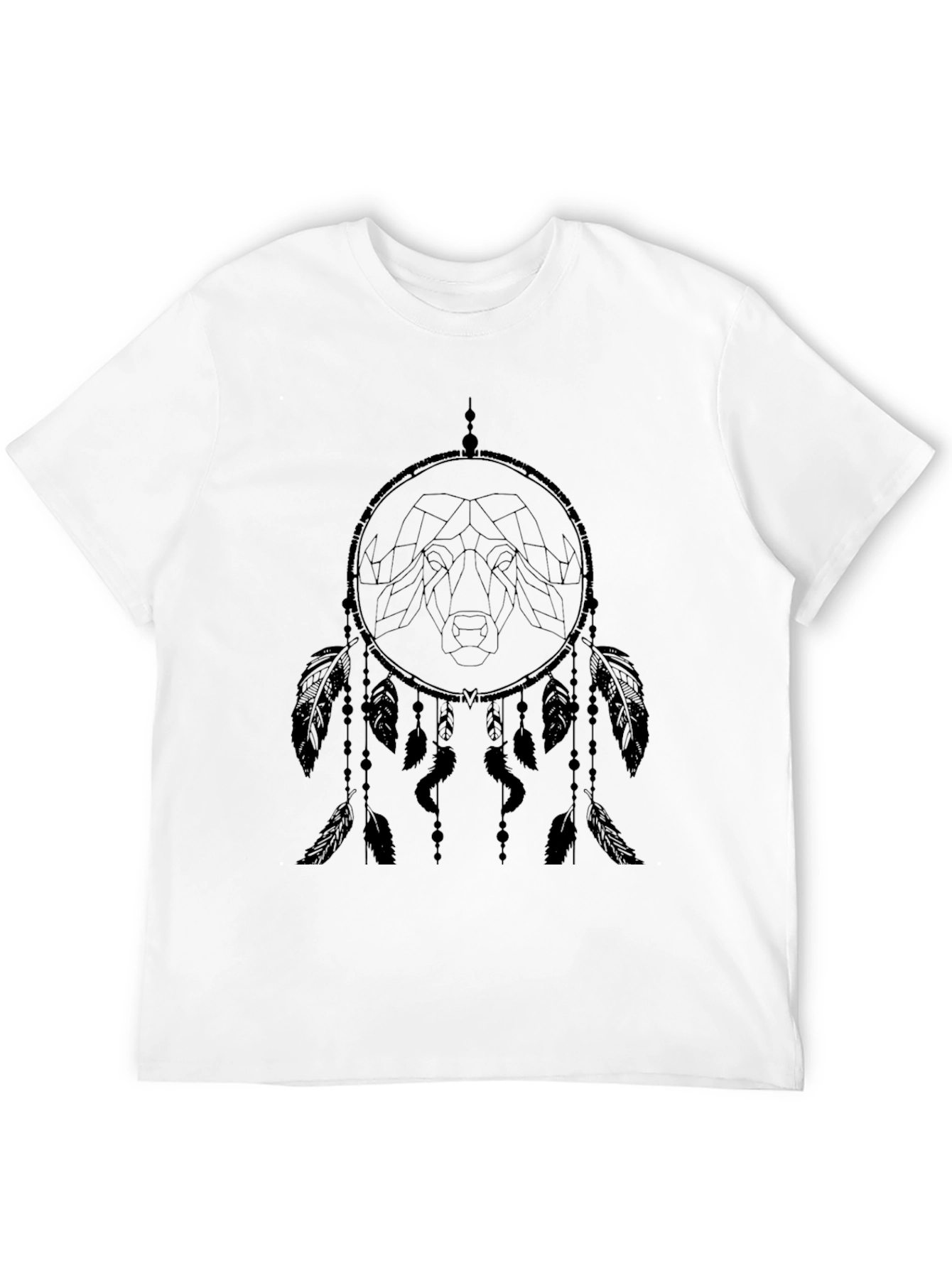 Geometric Buffalo Dreamcatcher Black T-Shirt