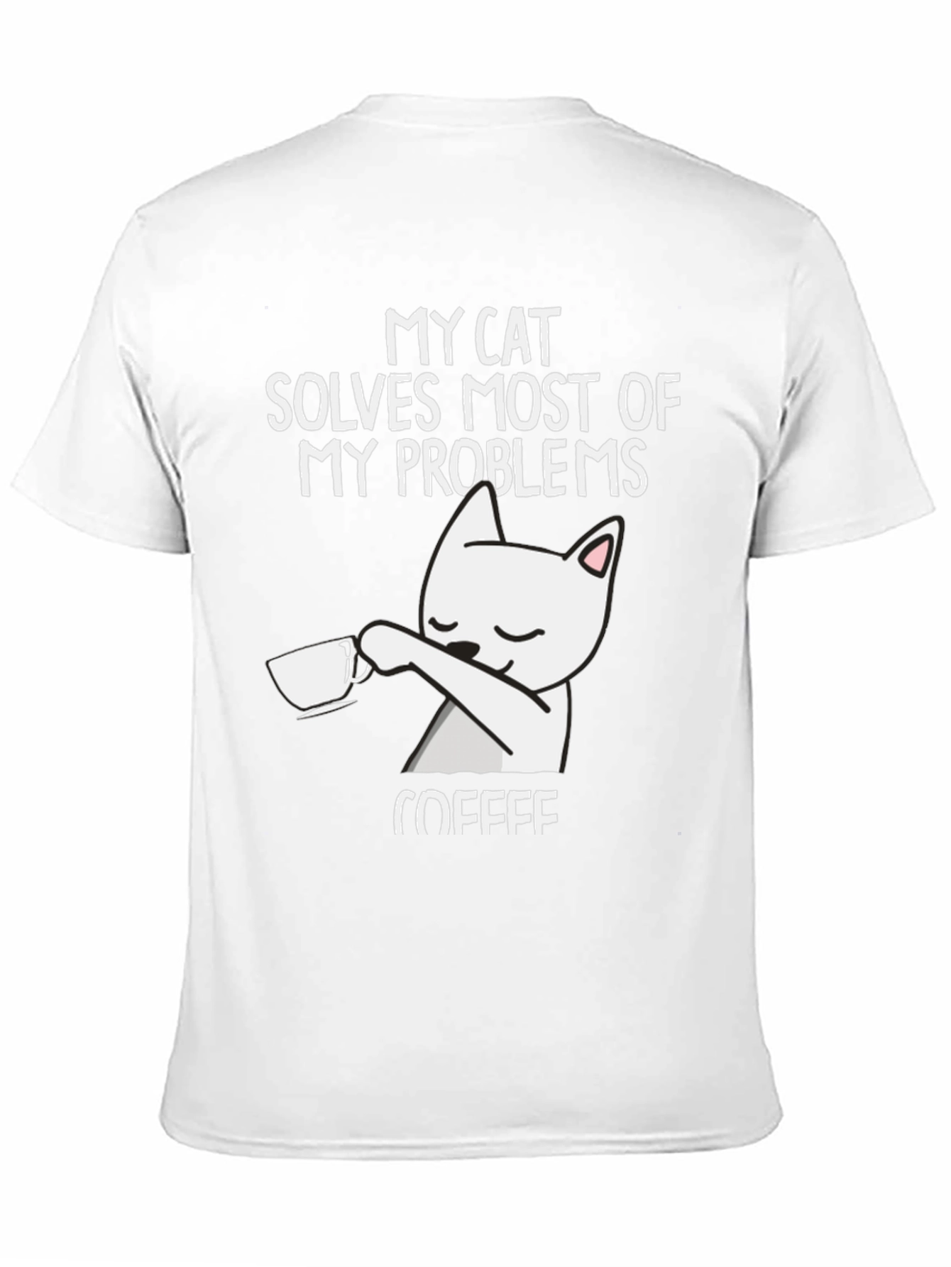 Cat Solves Problems Coffee T-Shirt