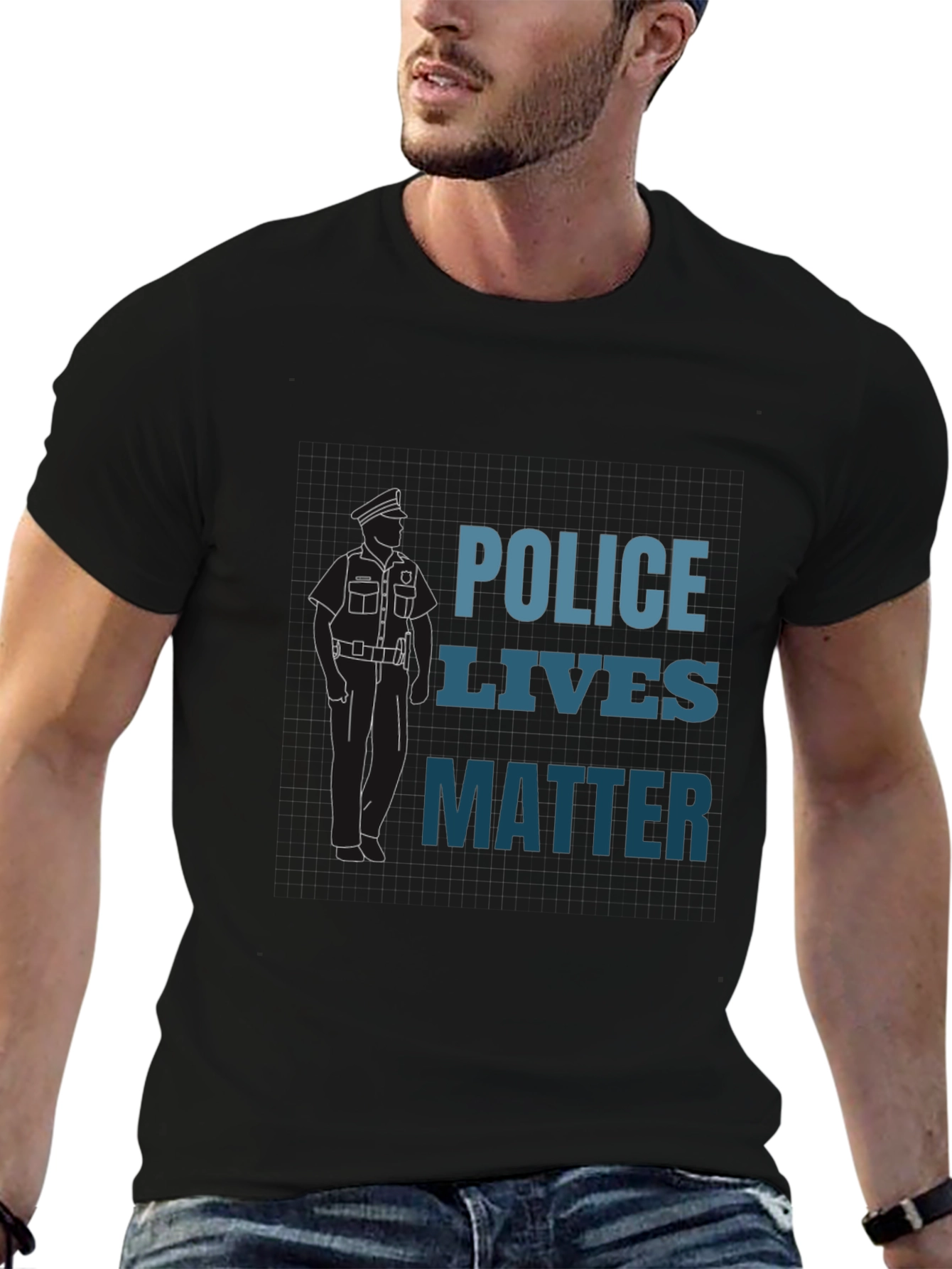 Police Lives Matter Graphic Tee - Black