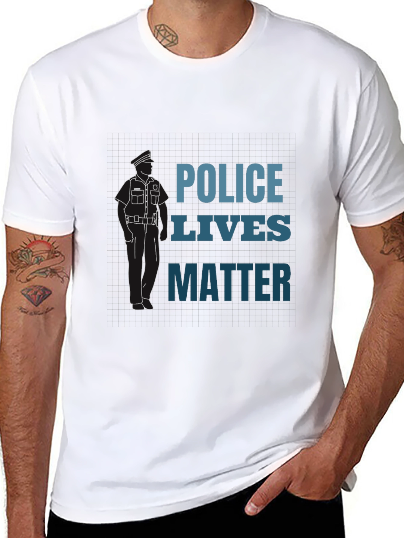 Police Lives Matter Graphic Tee - Black
