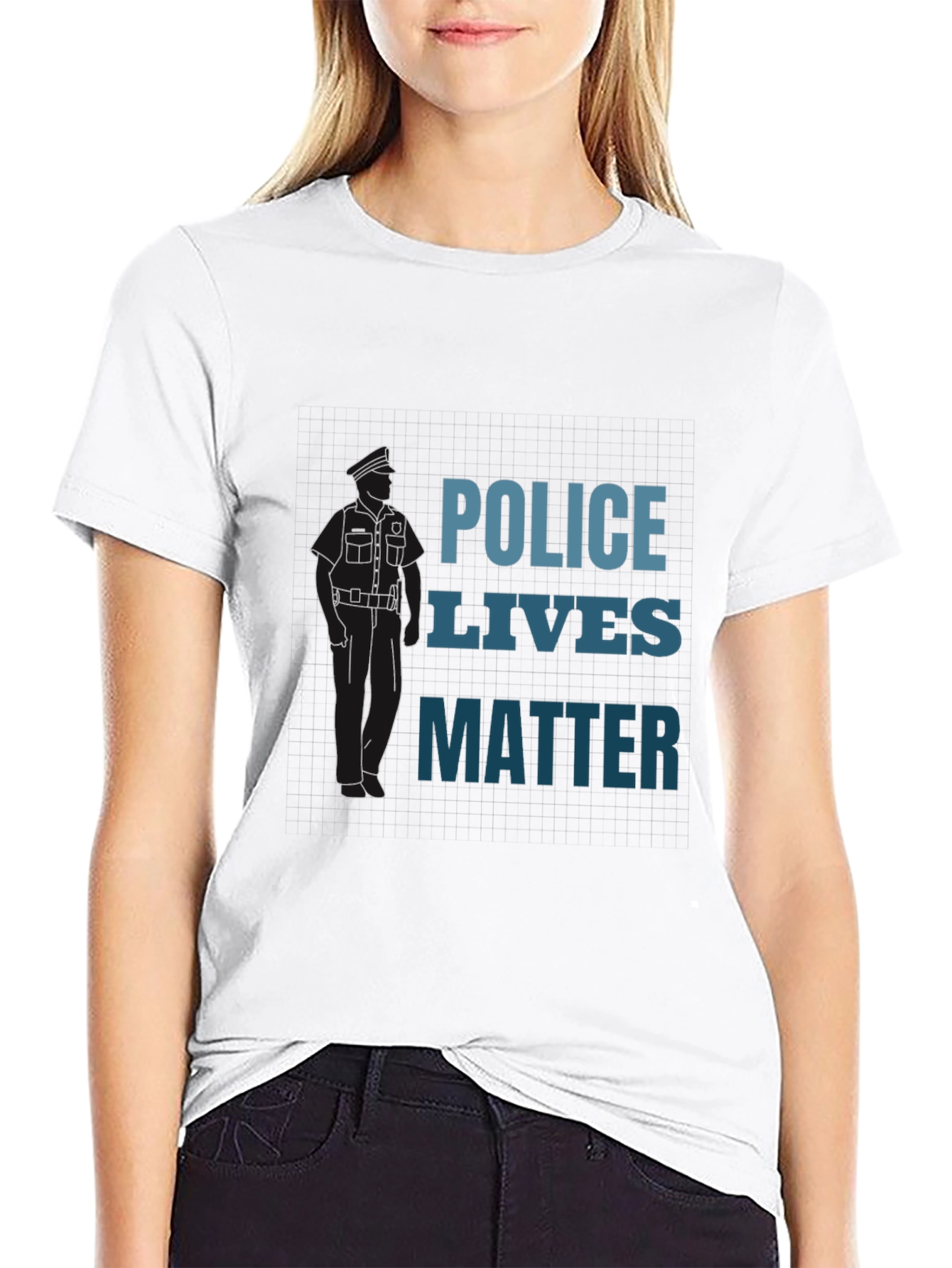 Police Lives Matter Graphic Tee - Black