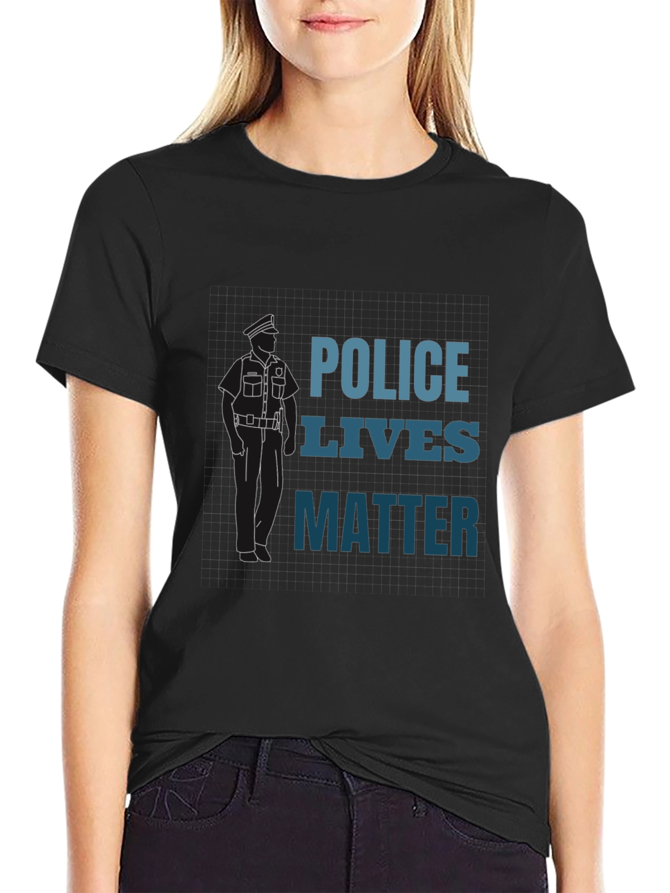 Police Lives Matter Graphic Tee - Black