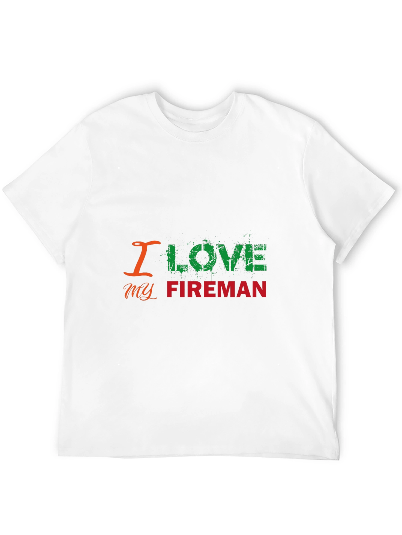 I Love My Fireman T-Shirt - Black Graphic Tee