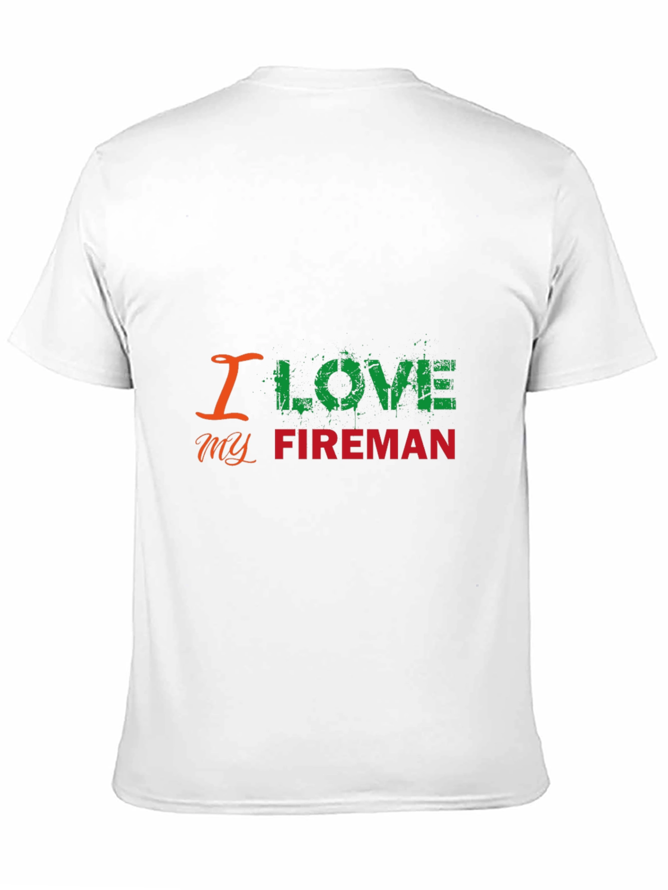 I Love My Fireman T-Shirt - Black Graphic Tee