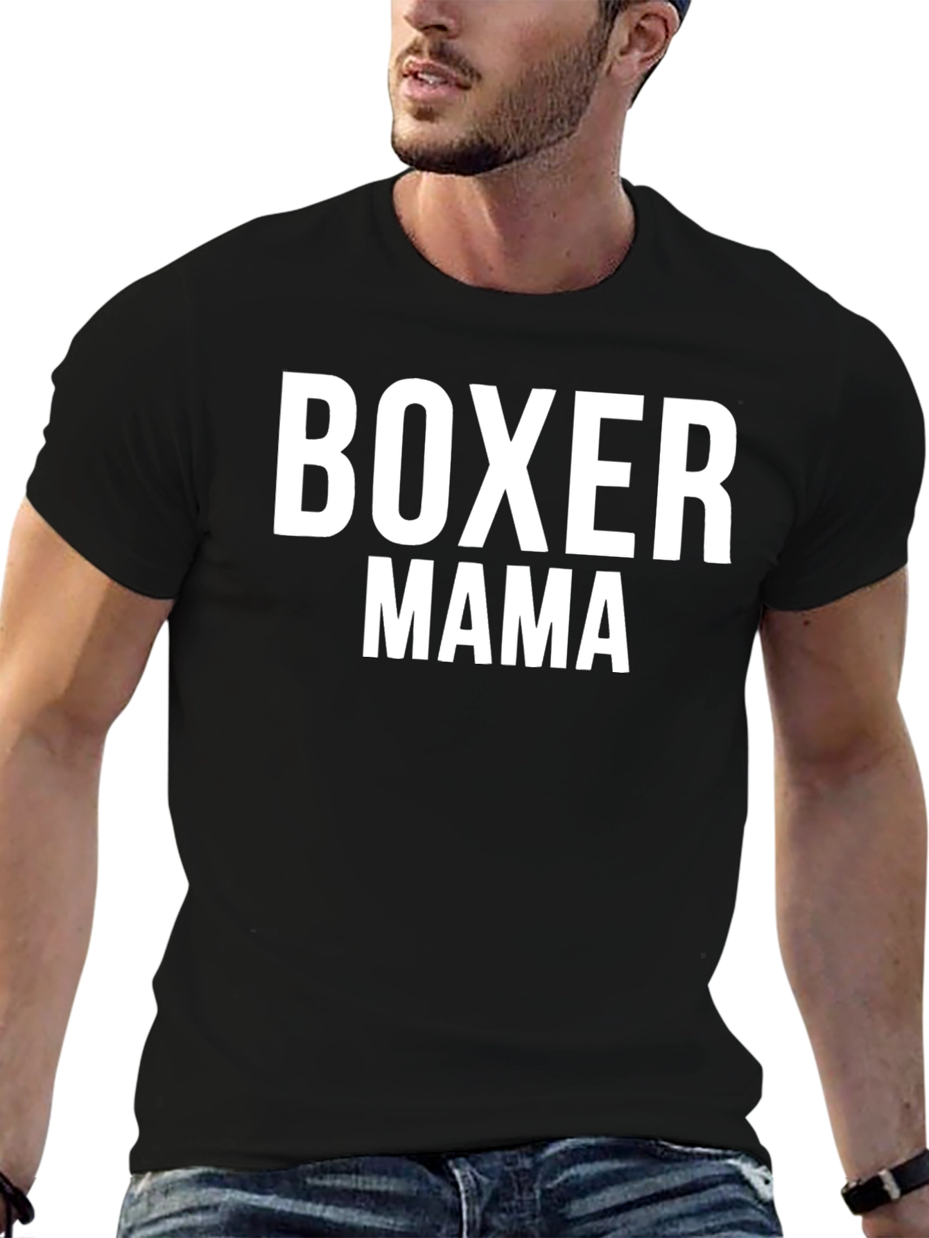 Boxer Mama Black T-Shirt for Dog Lovers