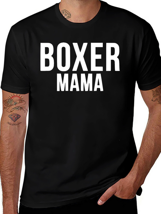 Boxer Mama Black T-Shirt for Dog Lovers