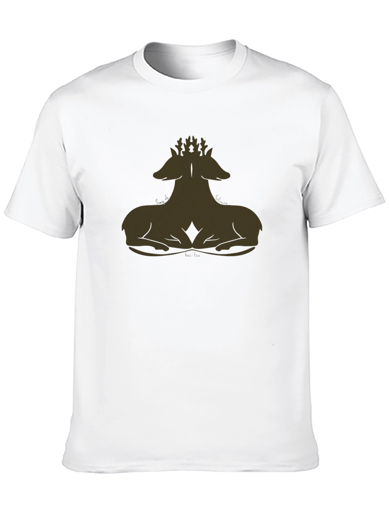 Black T-Shirt with Deer Antler Design