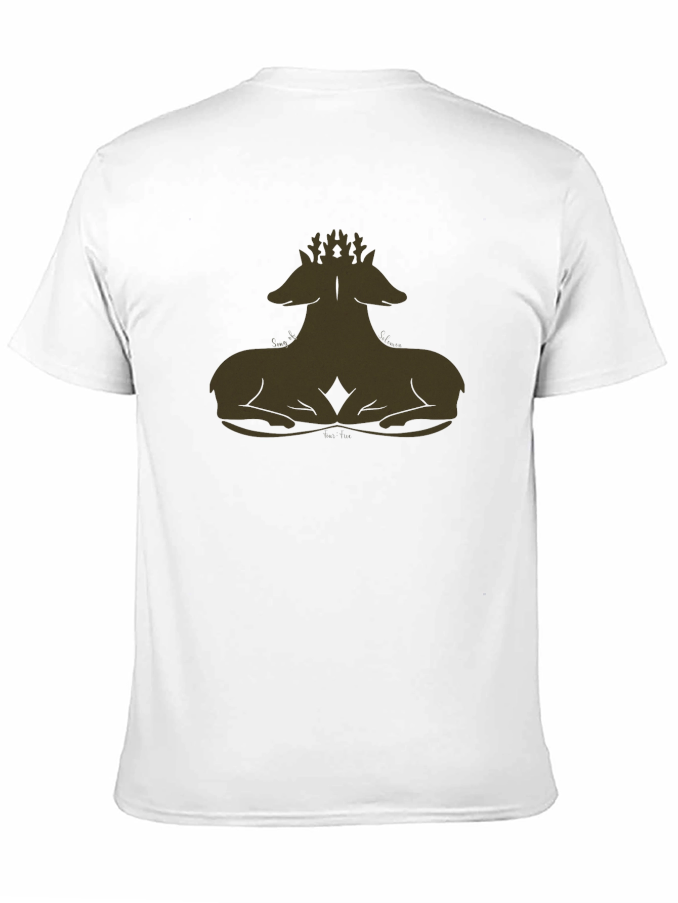 Black T-Shirt with Deer Antler Design