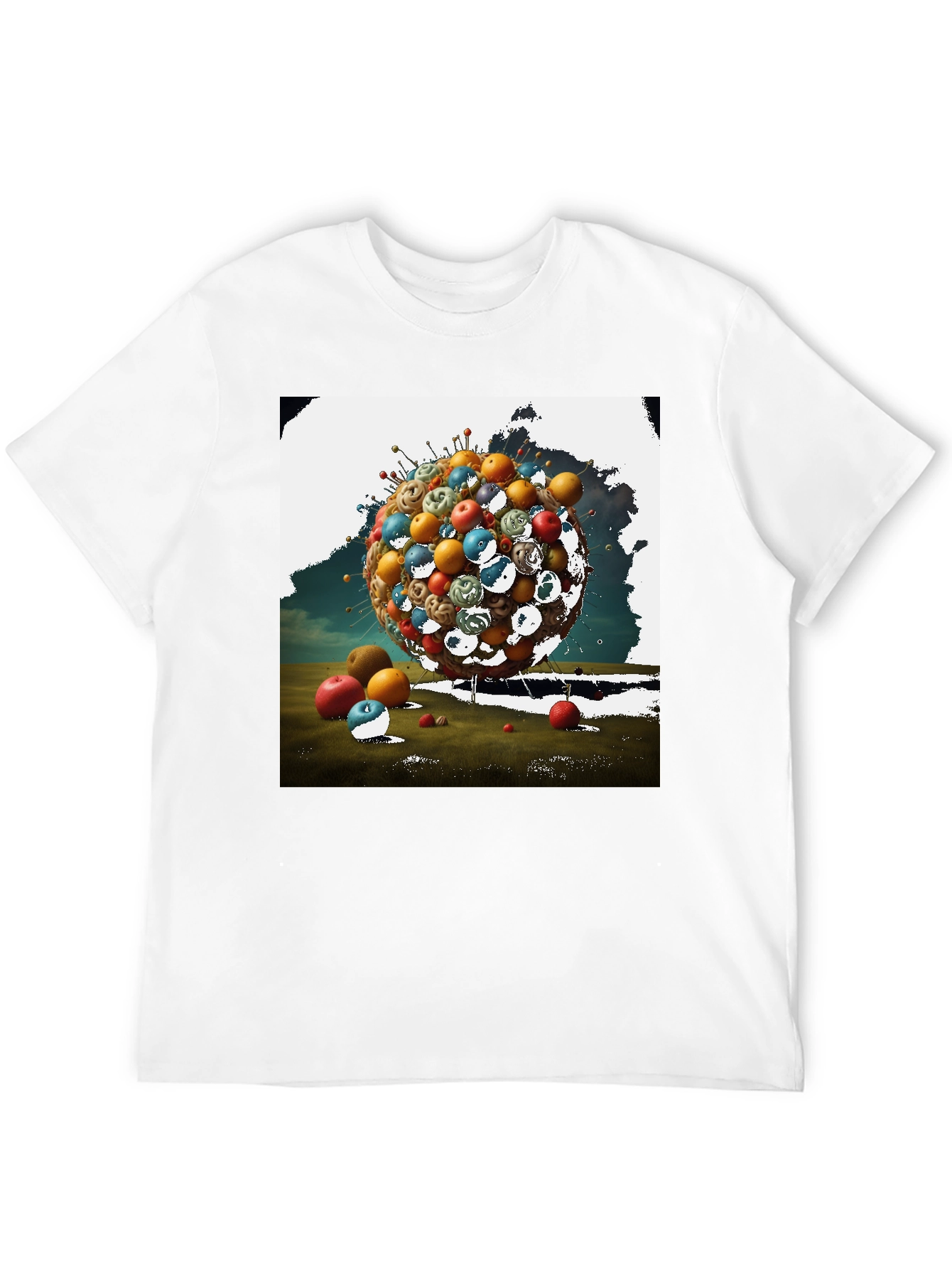 Surreal Fruit Sphere Graphic Tee