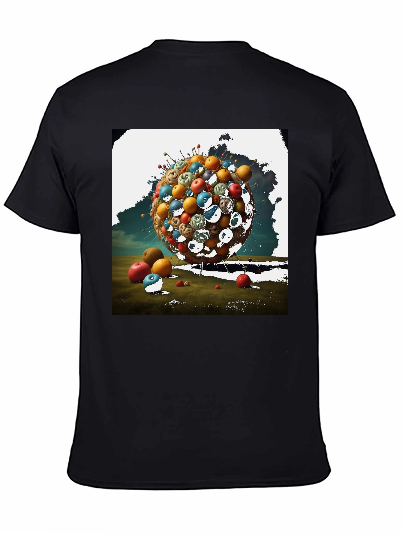 Surreal Fruit Sphere Graphic Tee