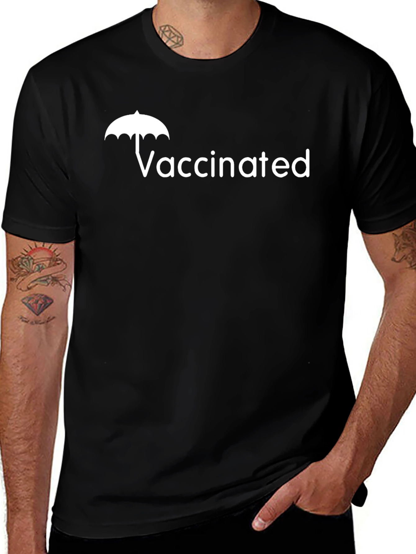 Vaccinated Umbrella T-Shirt - Stay Safe & Stylish