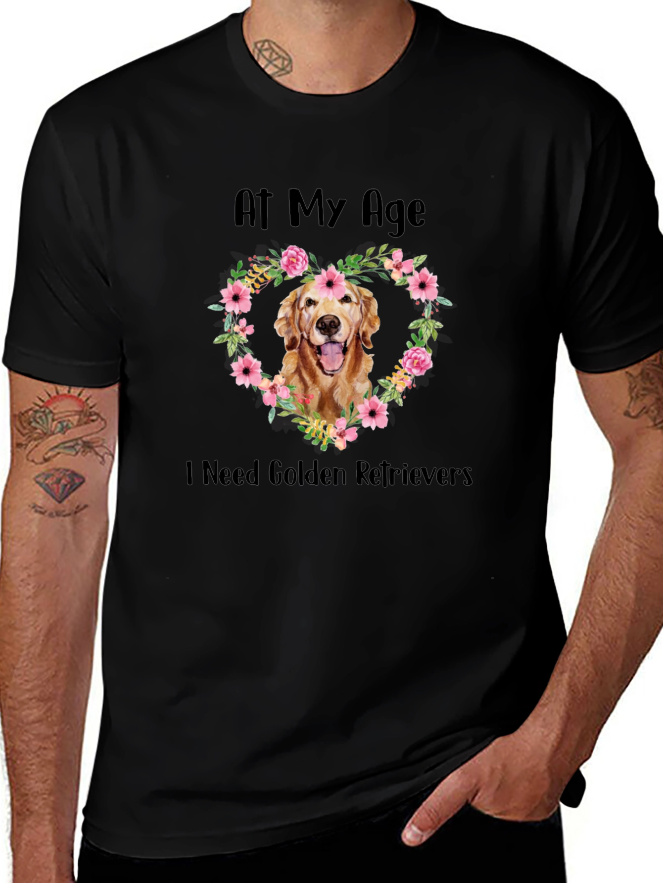Golden Retriever Heart T-Shirt - At My Age